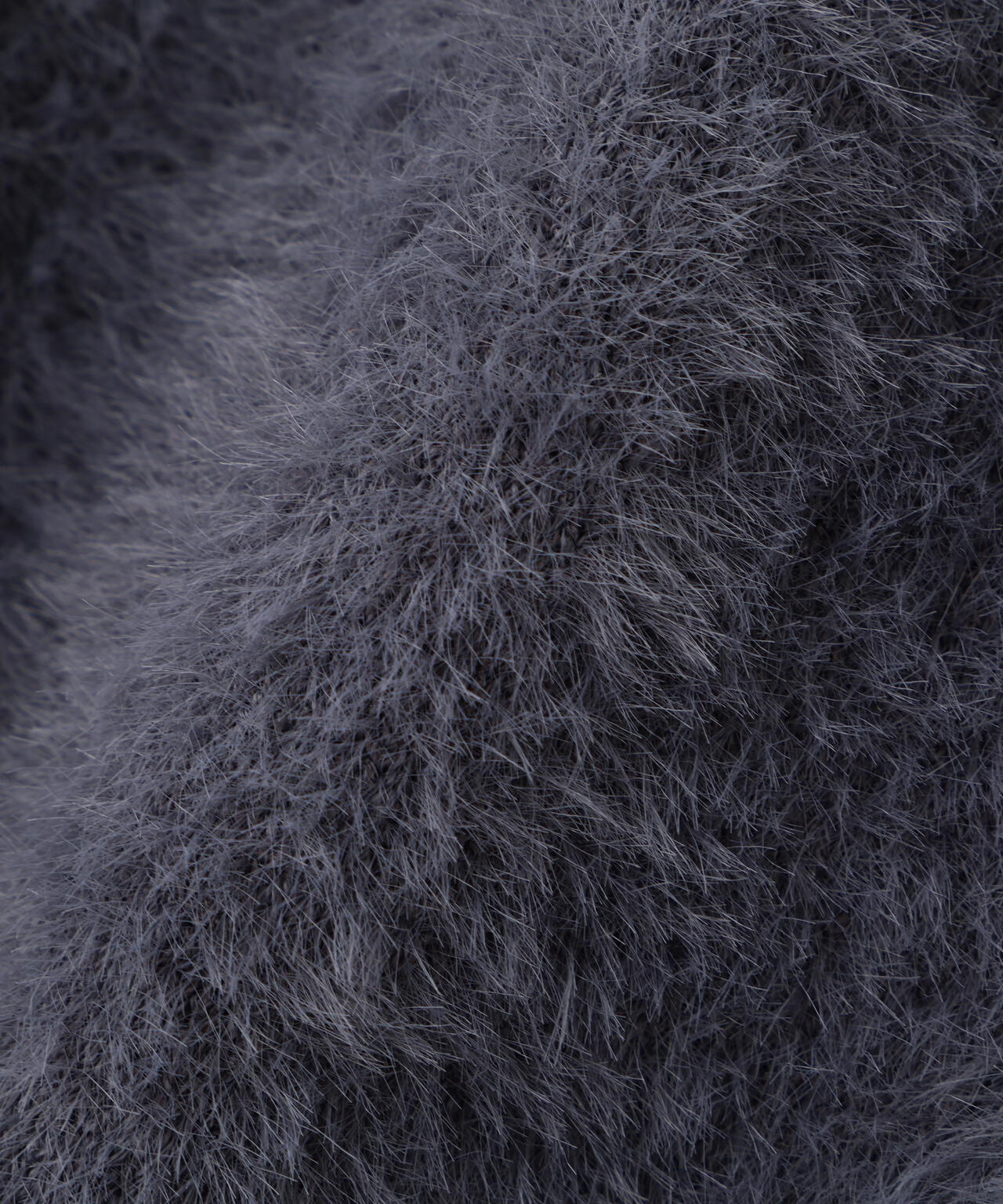 Vネックシャギー接結コーディガン