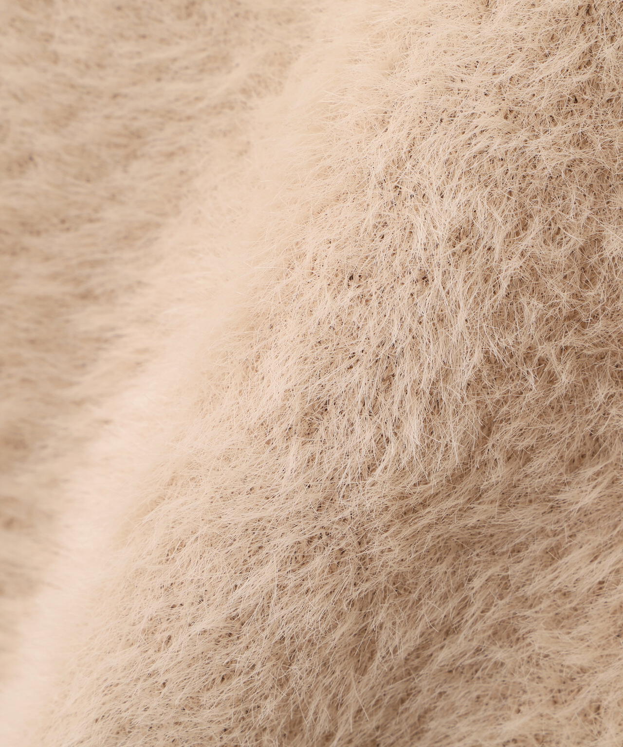 Vネックシャギー接結コーディガン