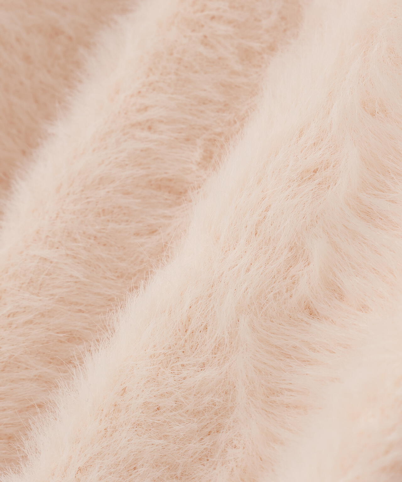 Vネックシャギー接結コーディガン