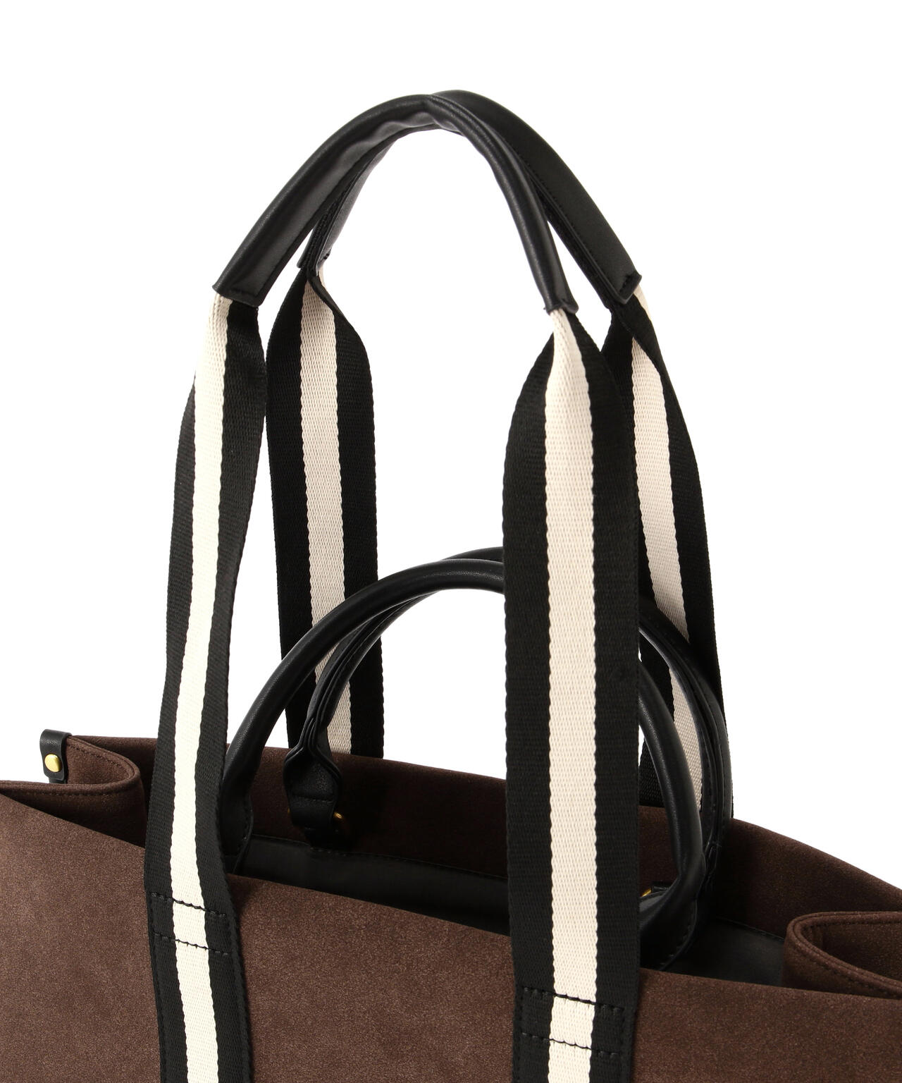 スウェードタッチ2wayテープトートバッグ