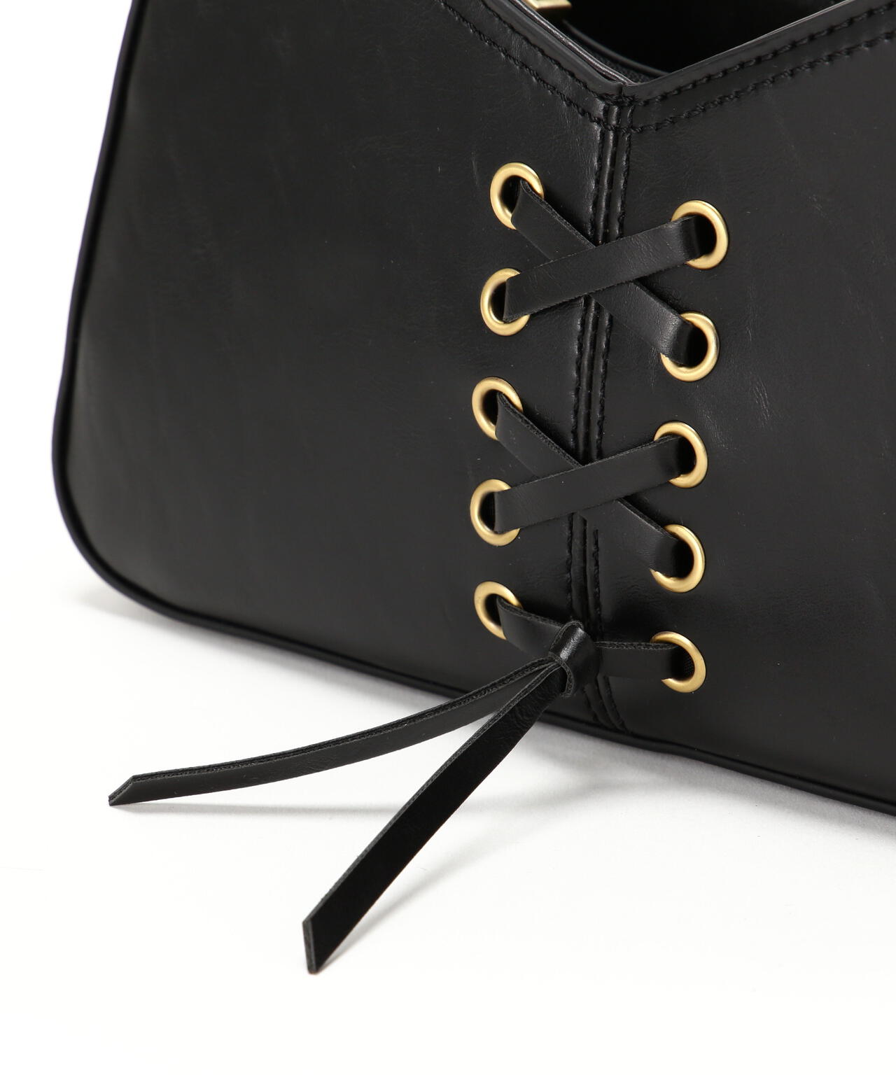 レースアップミニショルダーバッグ