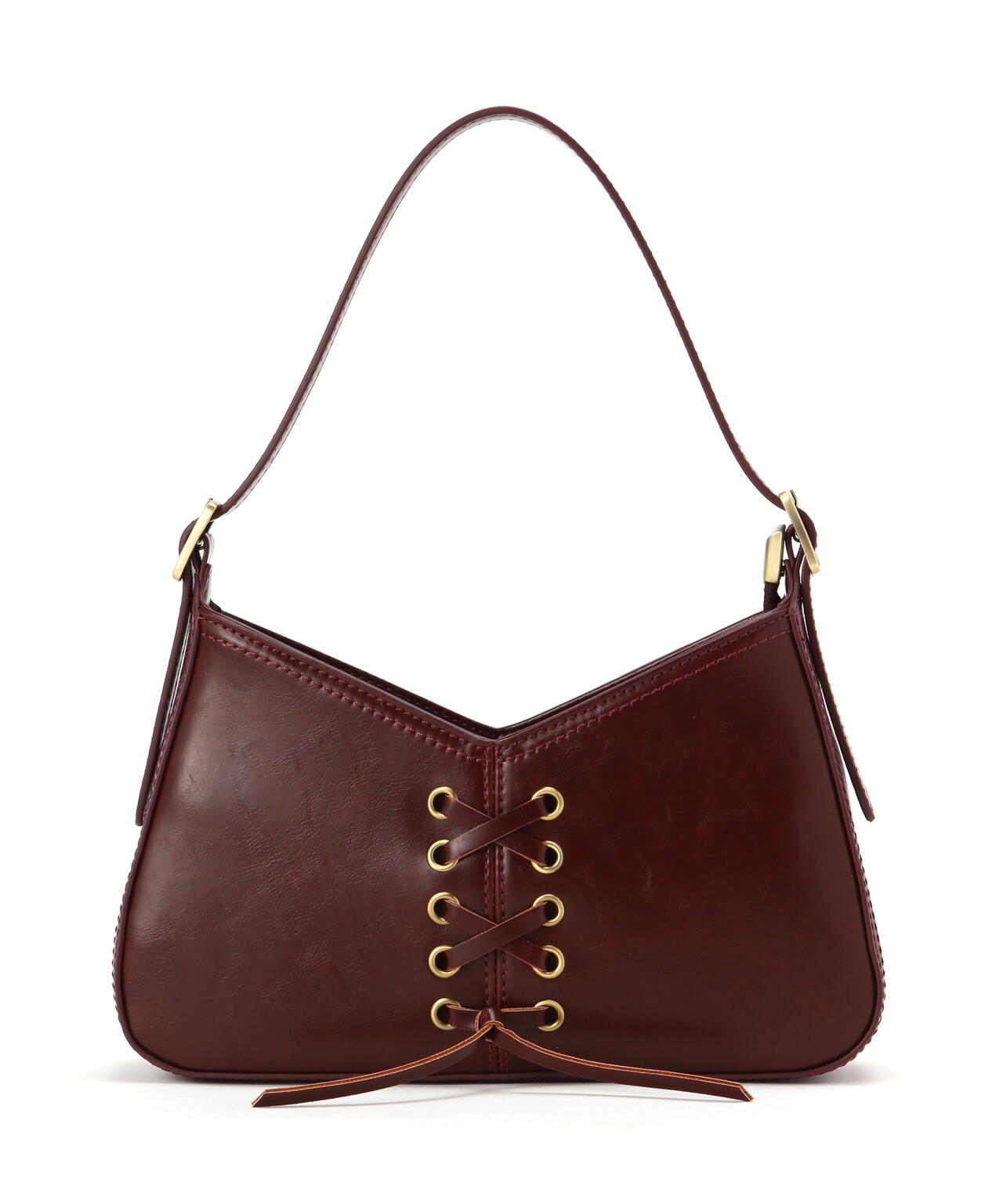 レースアップミニショルダーバッグ