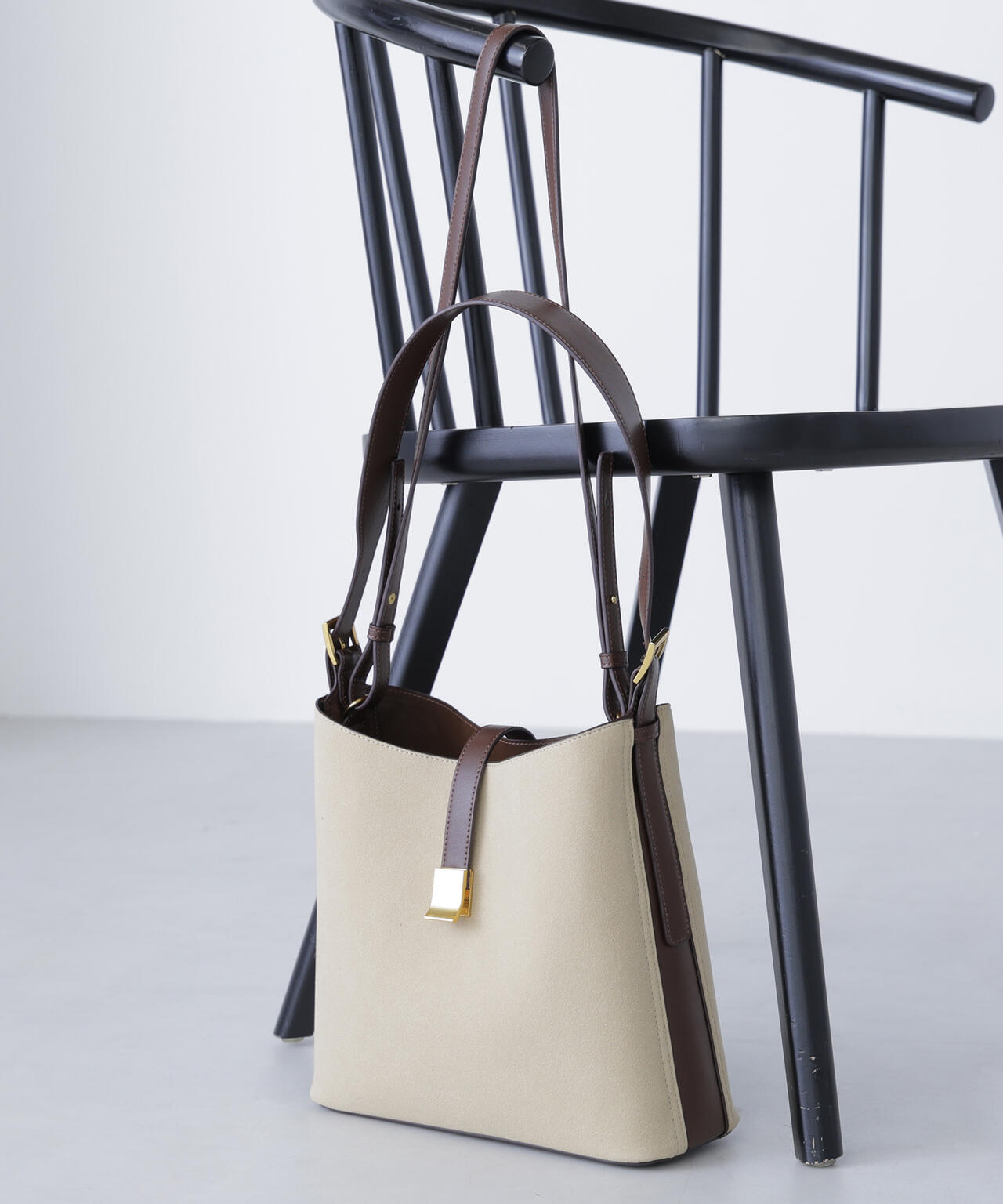 【Oggi掲載】スウェードコンビワンショルダーバッグ