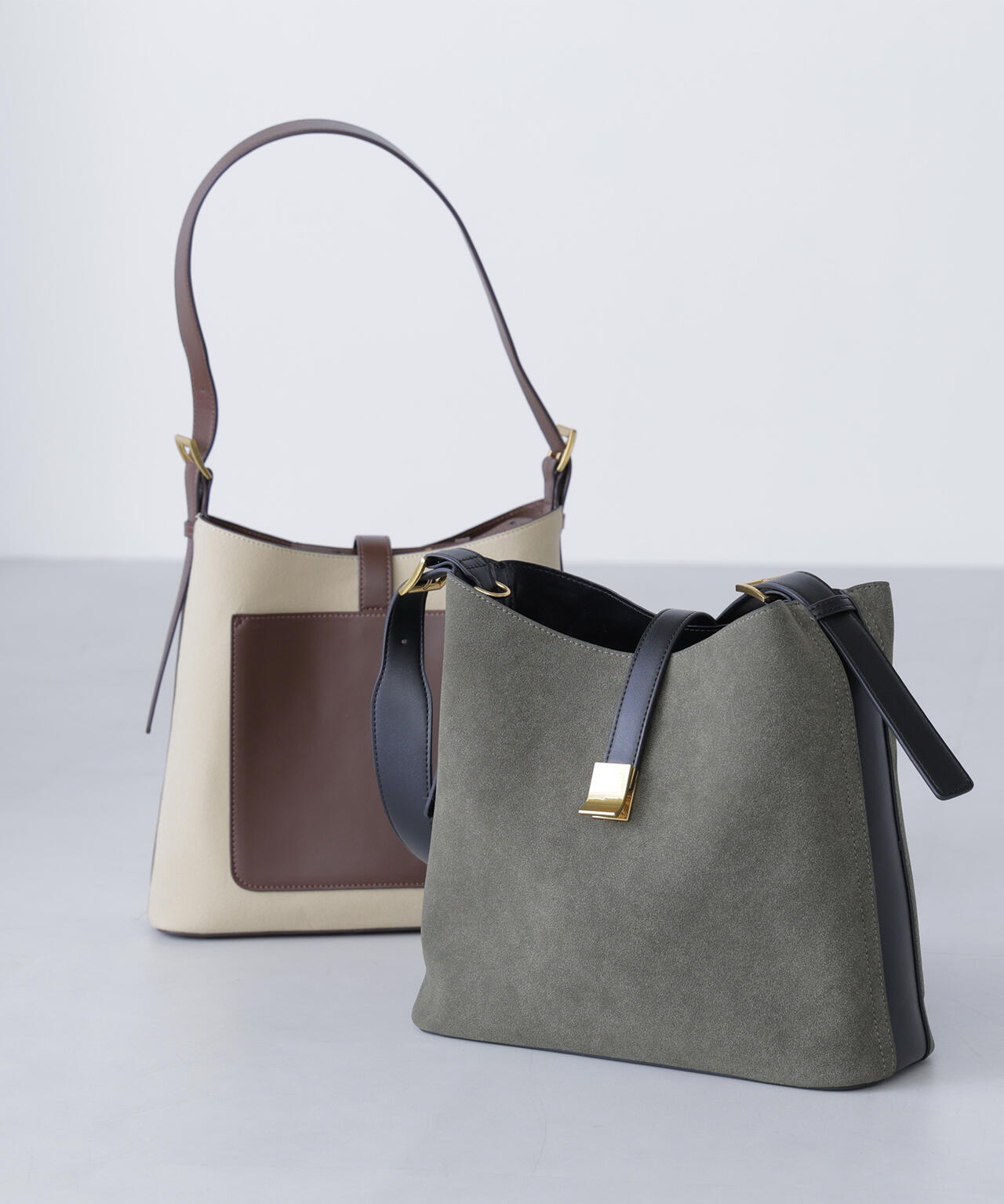 【Oggi掲載】スウェードコンビワンショルダーバッグ