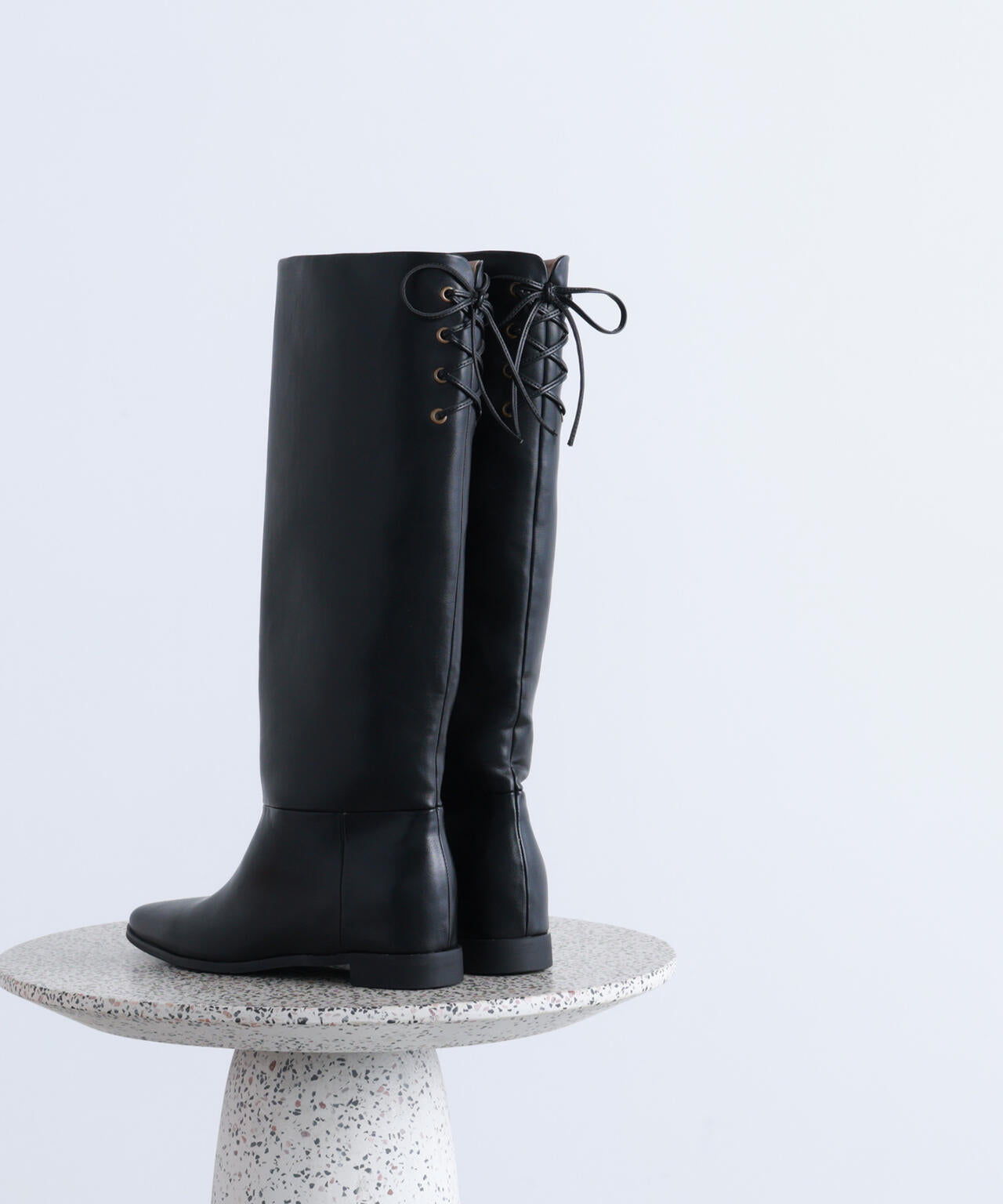 【Oggi掲載】バックレースアップインヒールブーツ