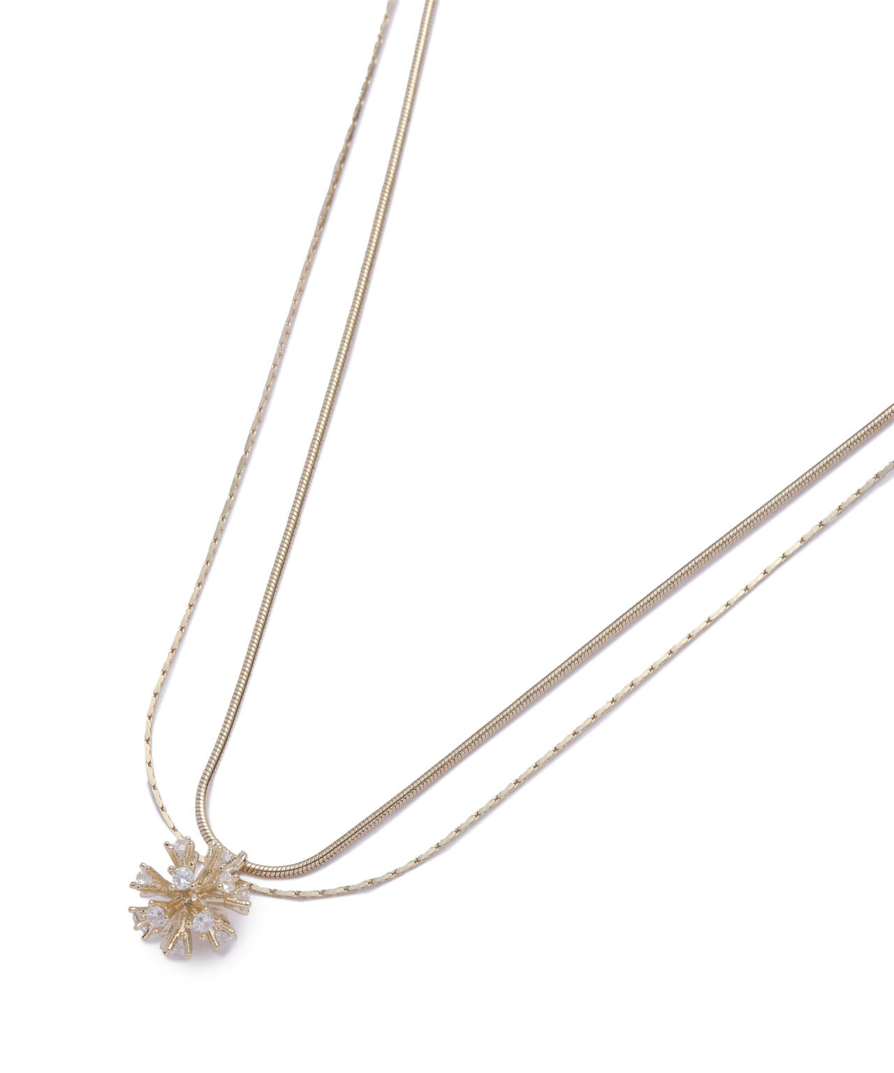 ドームストーンツインネックレス