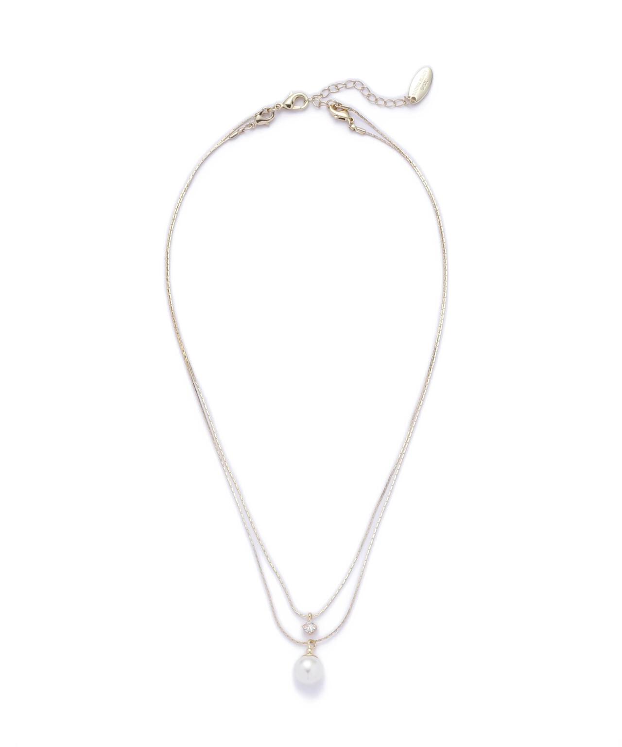 パール&ストーンプチペンダント