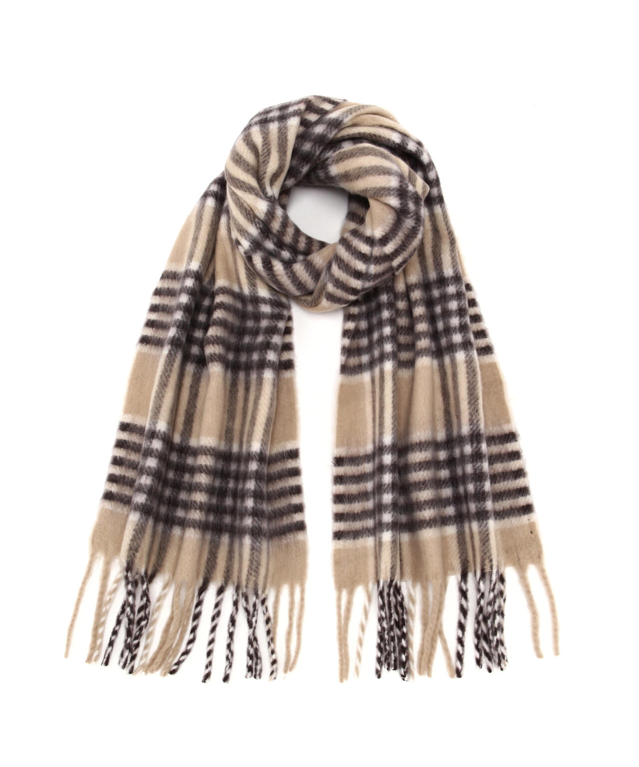 ソフトブークレーチェックマフラー