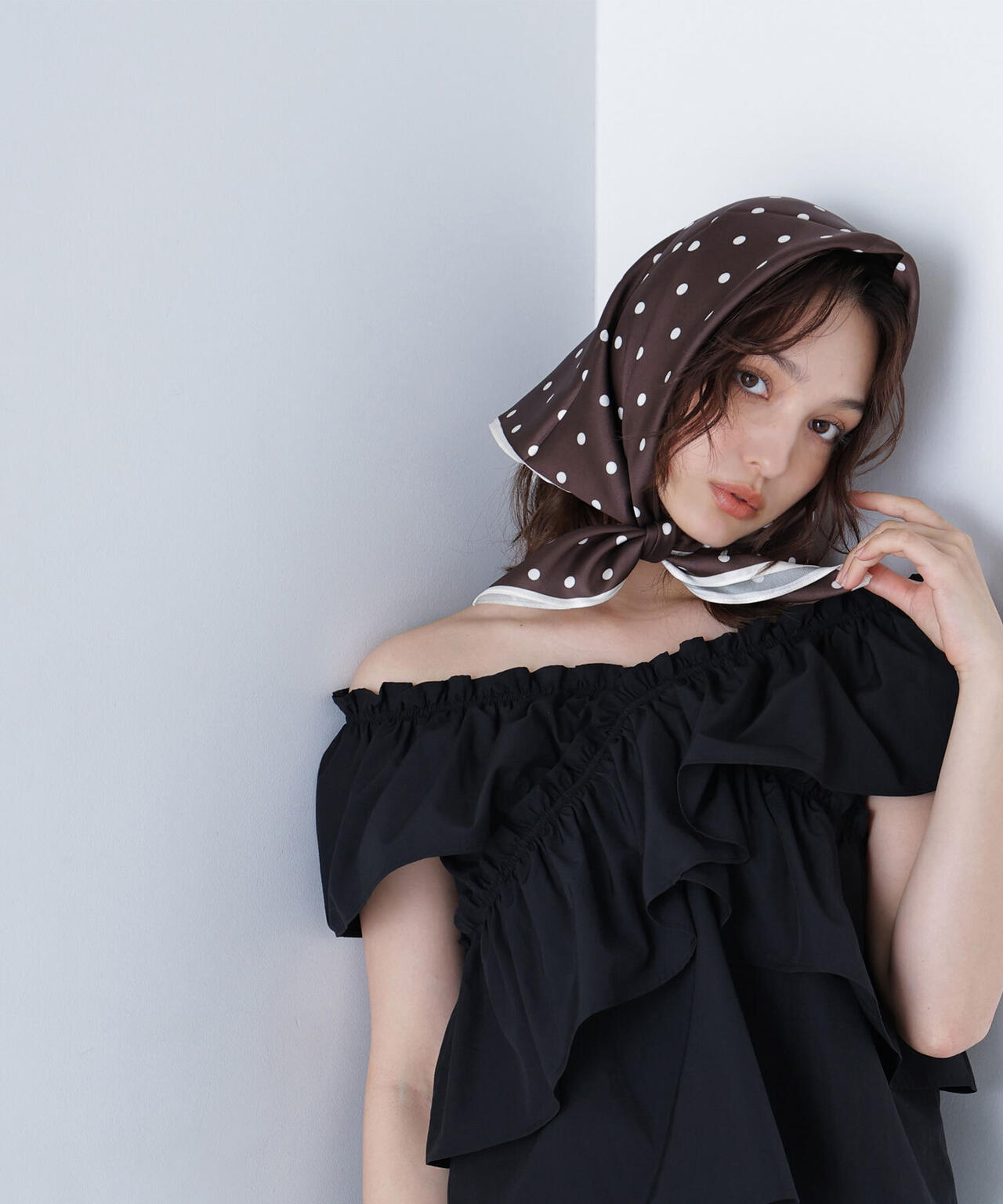 ポルカドットスカーフ