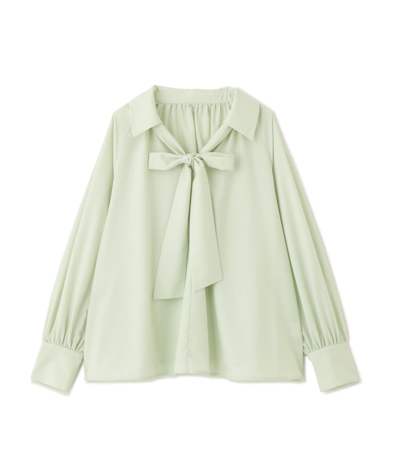 スキッパーリボンタイブラウス