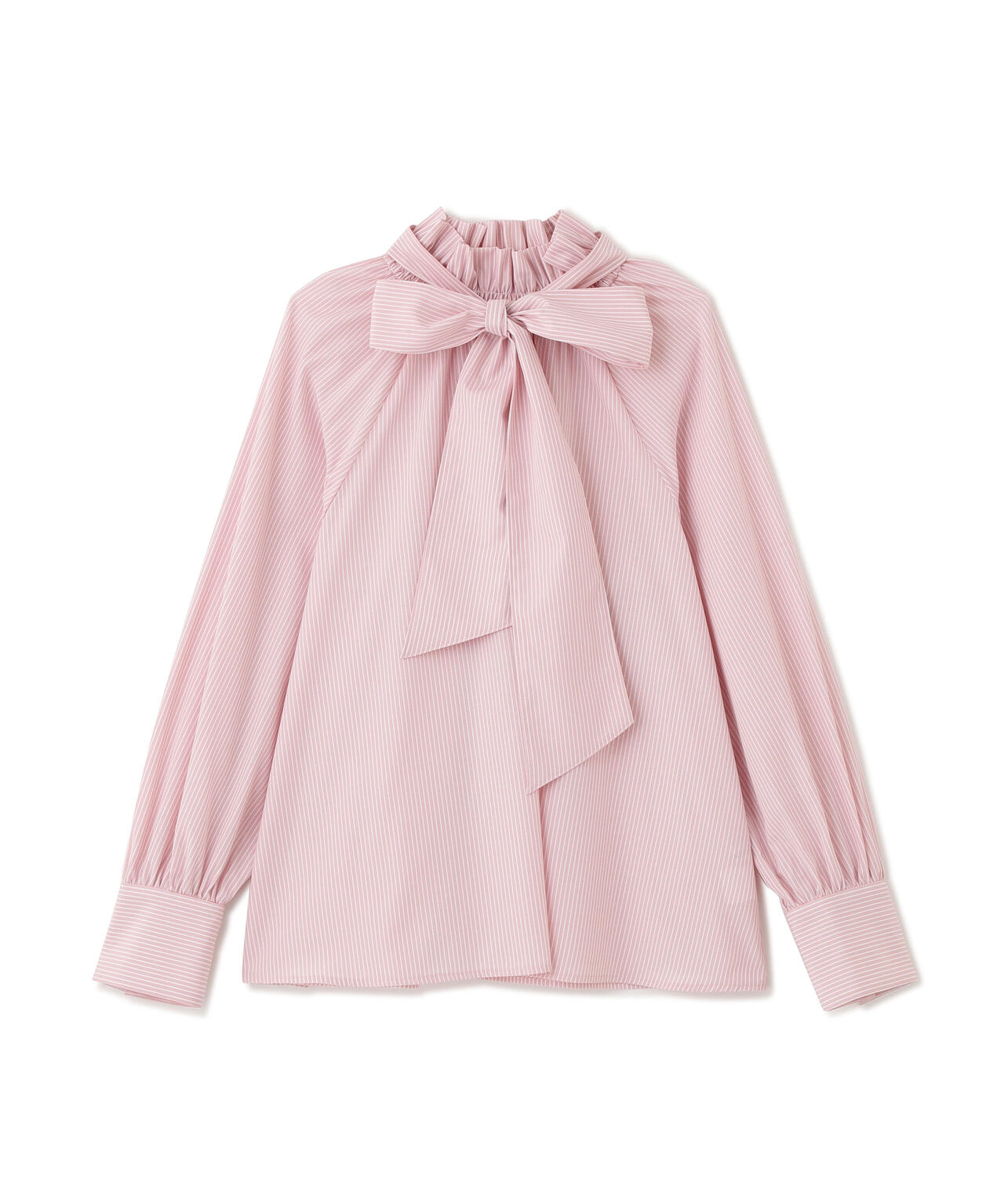 ハイネックリボンボウブラウス