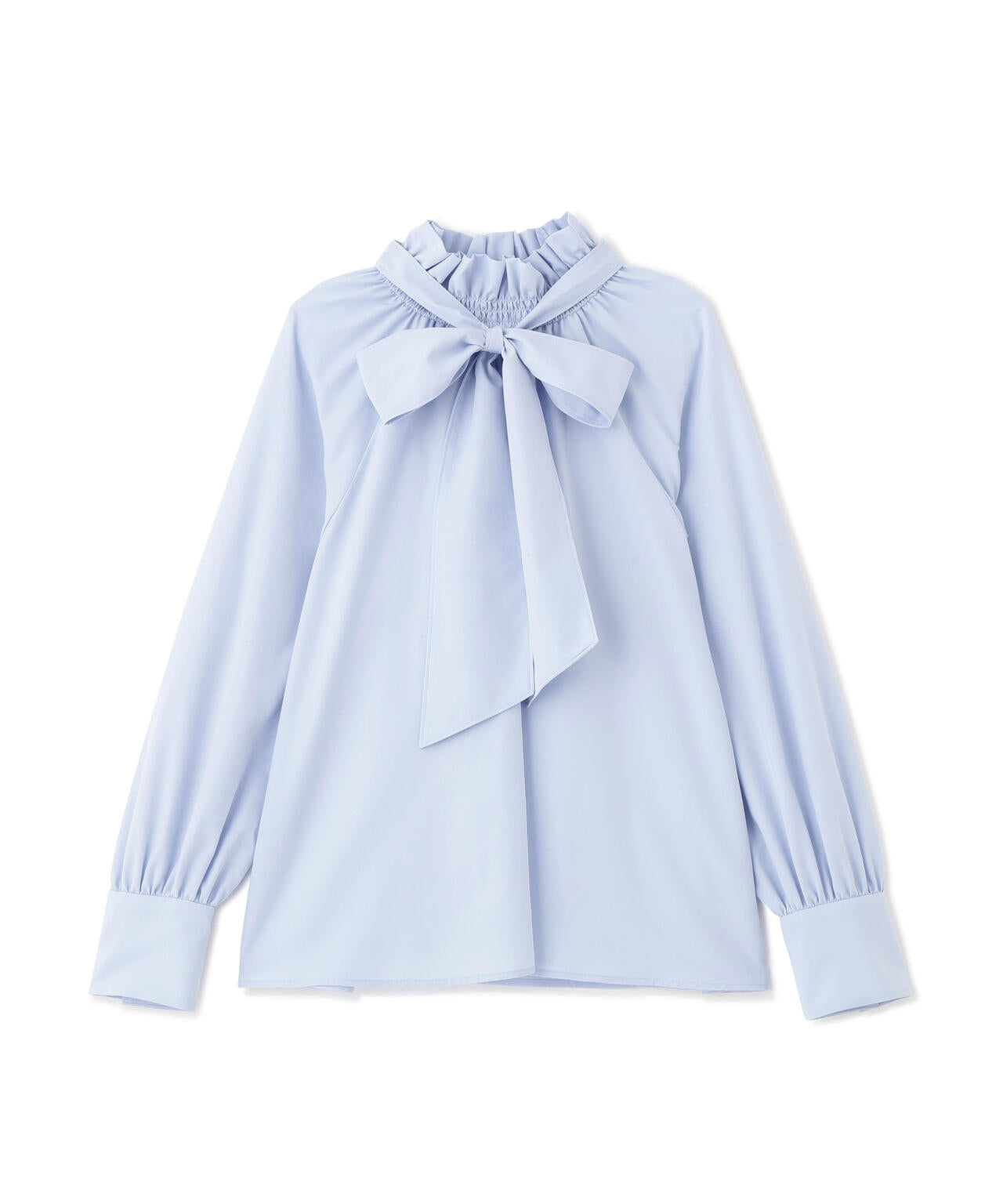 ハイネックリボンボウブラウス