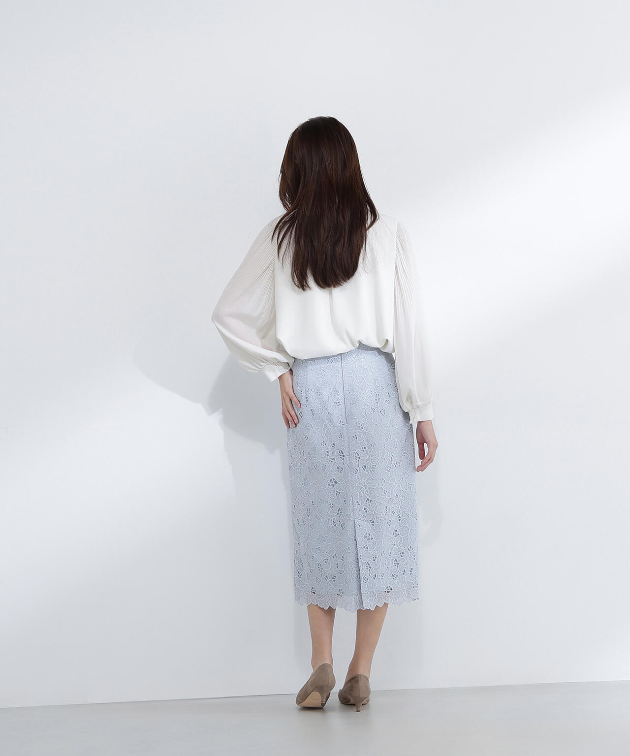 メタルポイント楊柳ブラウス