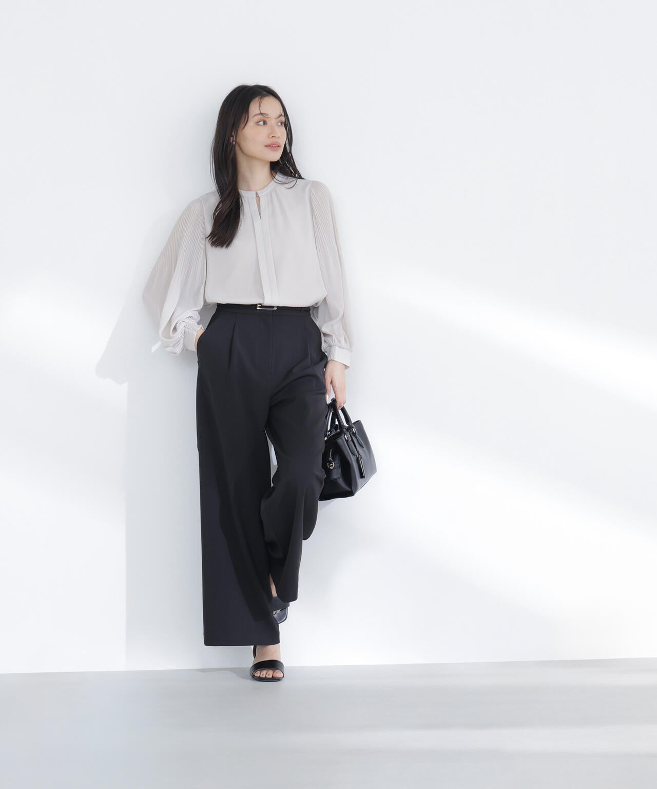 メタルポイント楊柳ブラウス