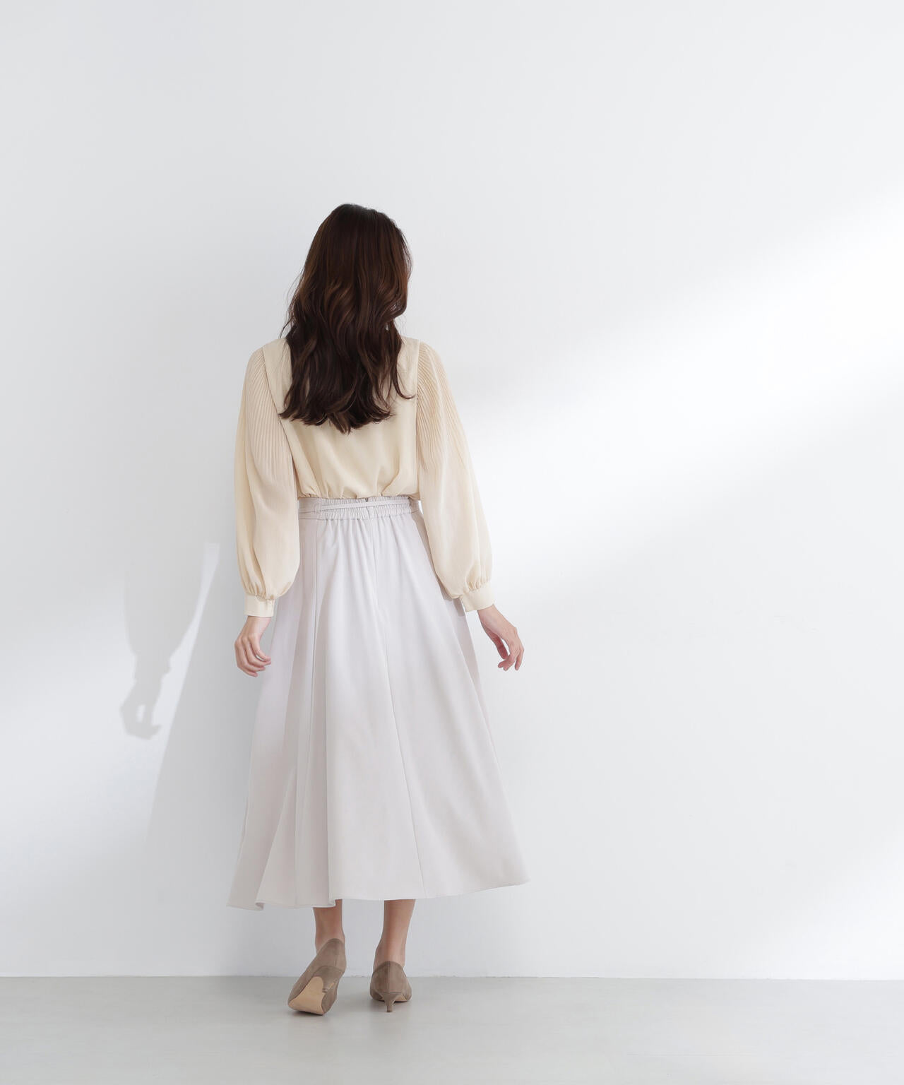 メタルポイント楊柳ブラウス