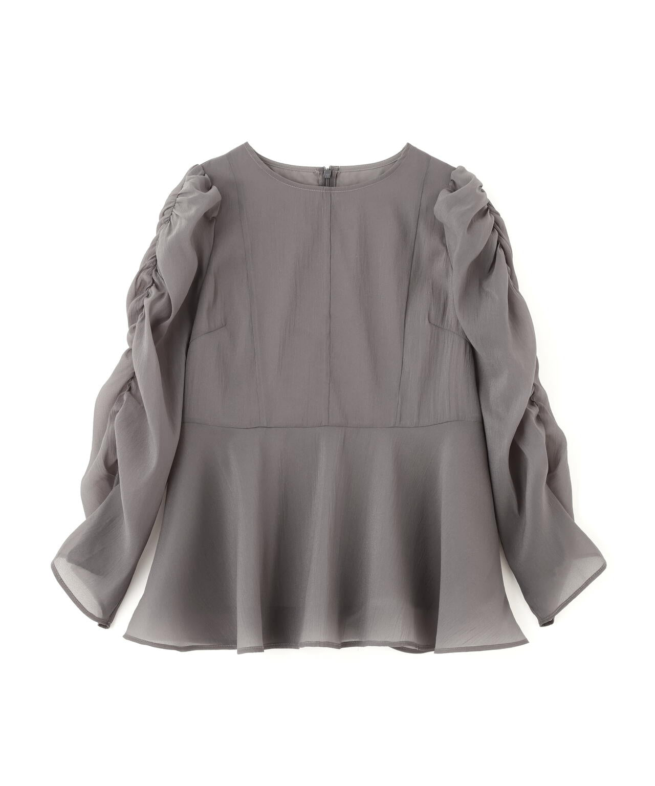 【一部店舗・mix.tokyo 限定カラー:ペールイエロー】シアーペプラムブラウス