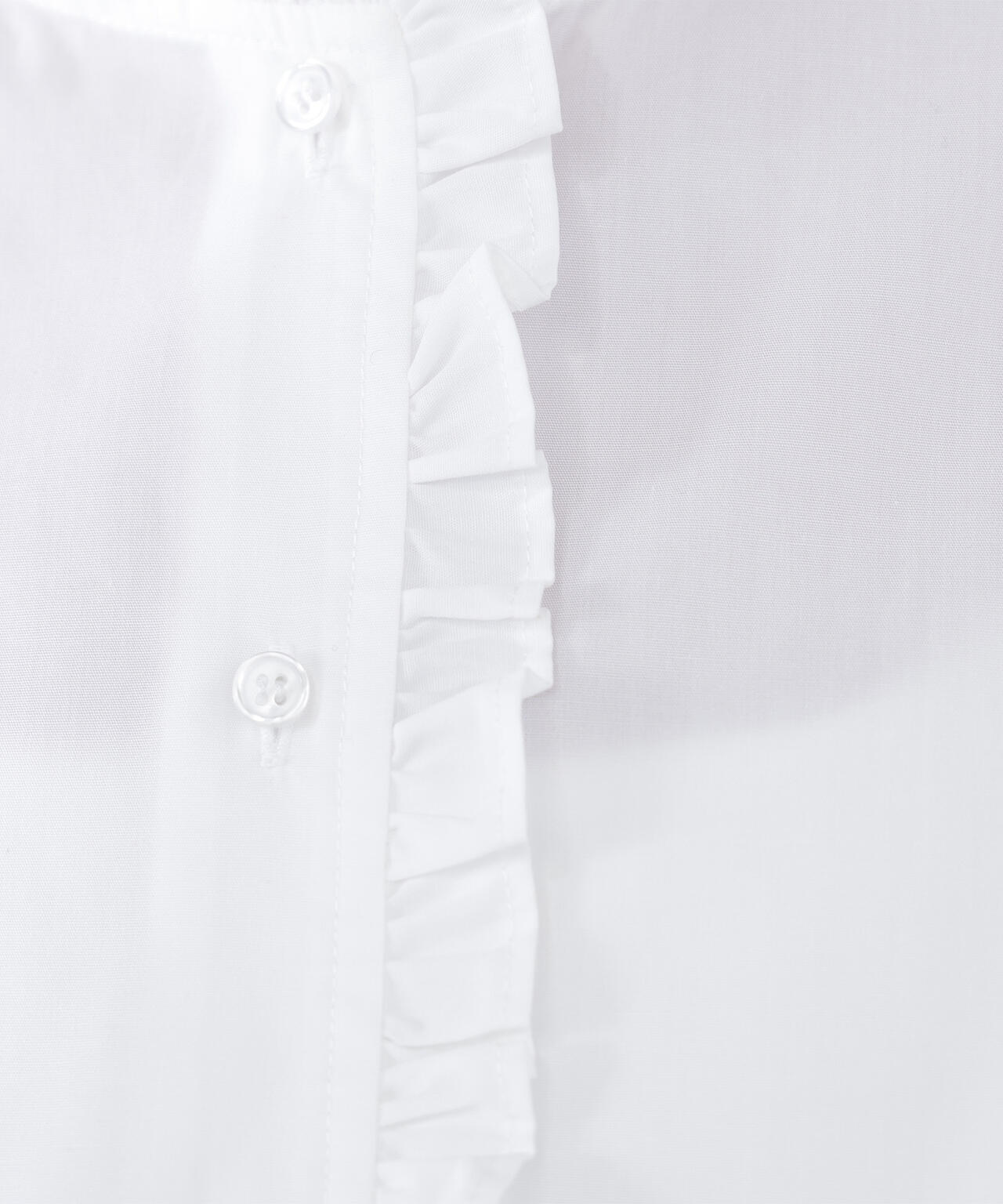 スタンドネックフリルブラウス