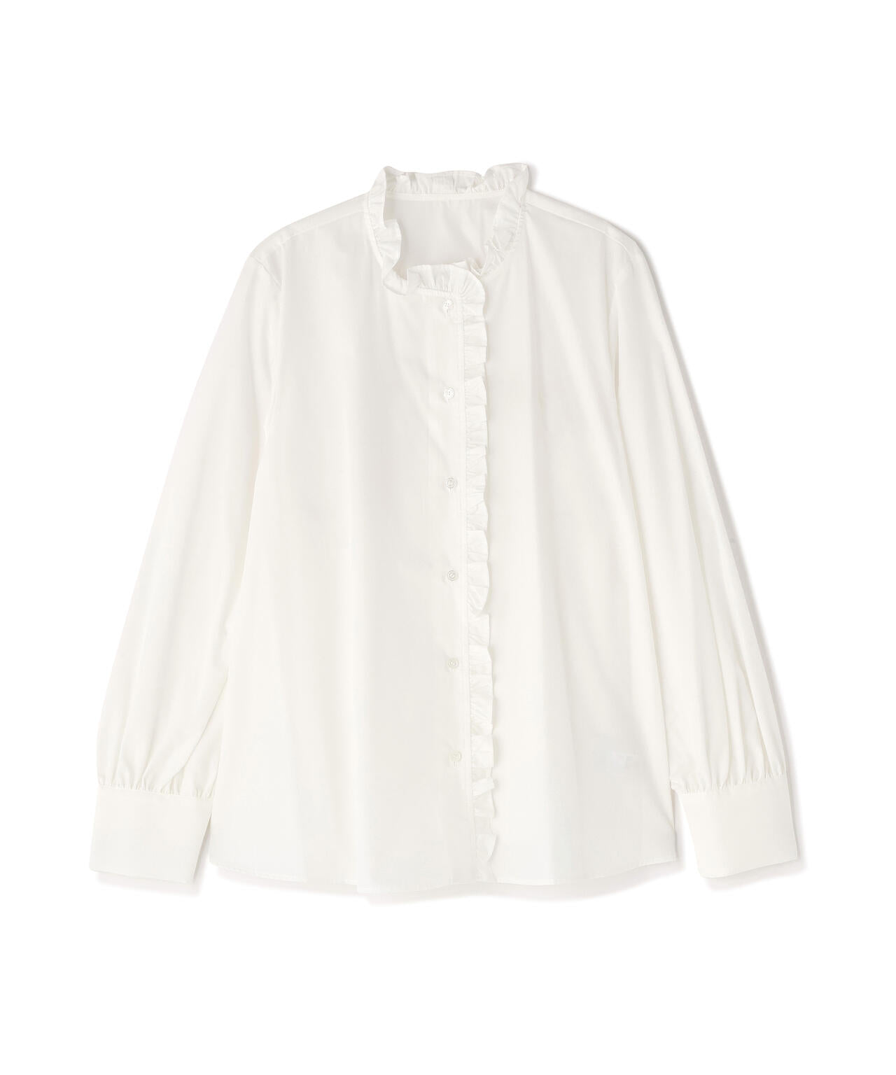 スタンドネックフリルブラウス