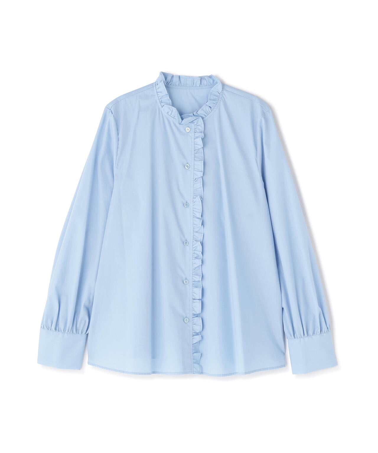 スタンドネックフリルブラウス