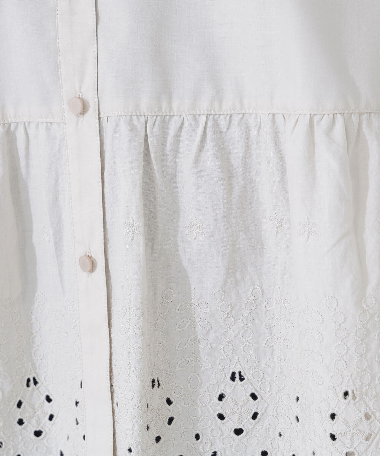 【Oggi5月号掲載】レース切替オーバーシャツ