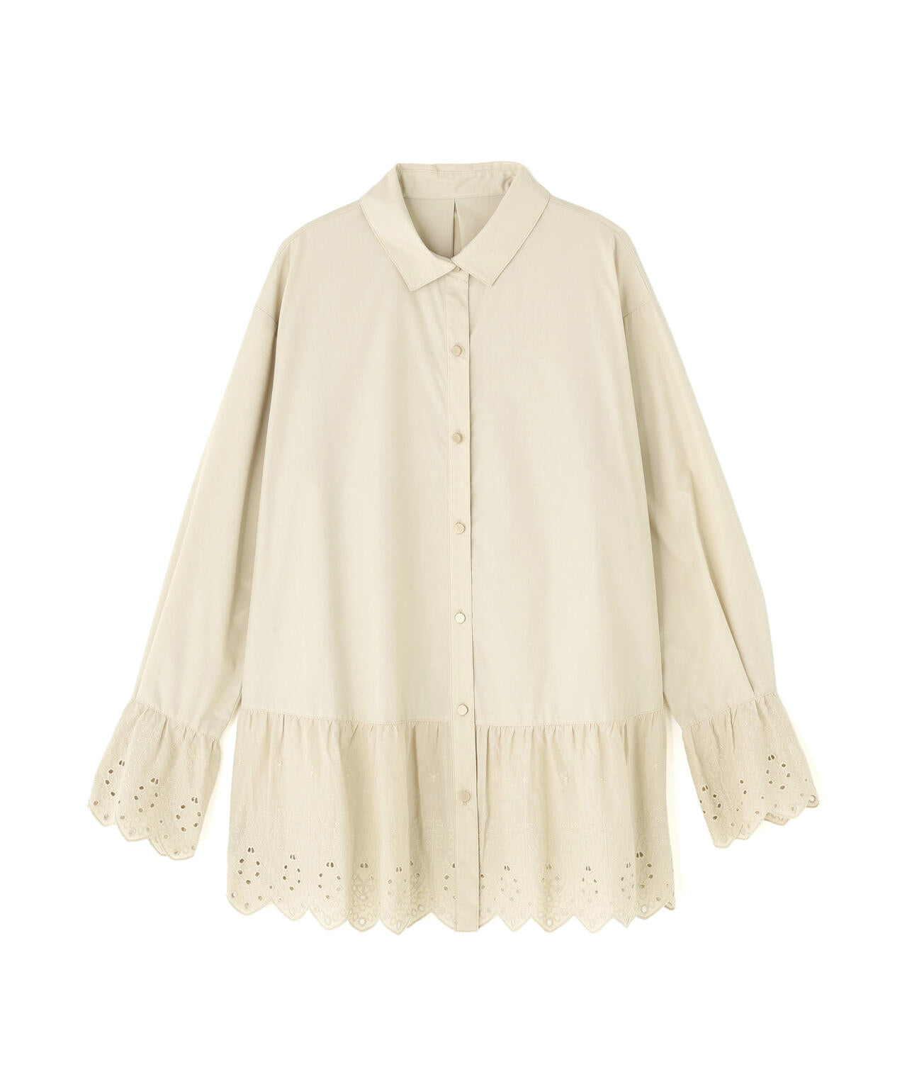 【Oggi5月号掲載】レース切替オーバーシャツ