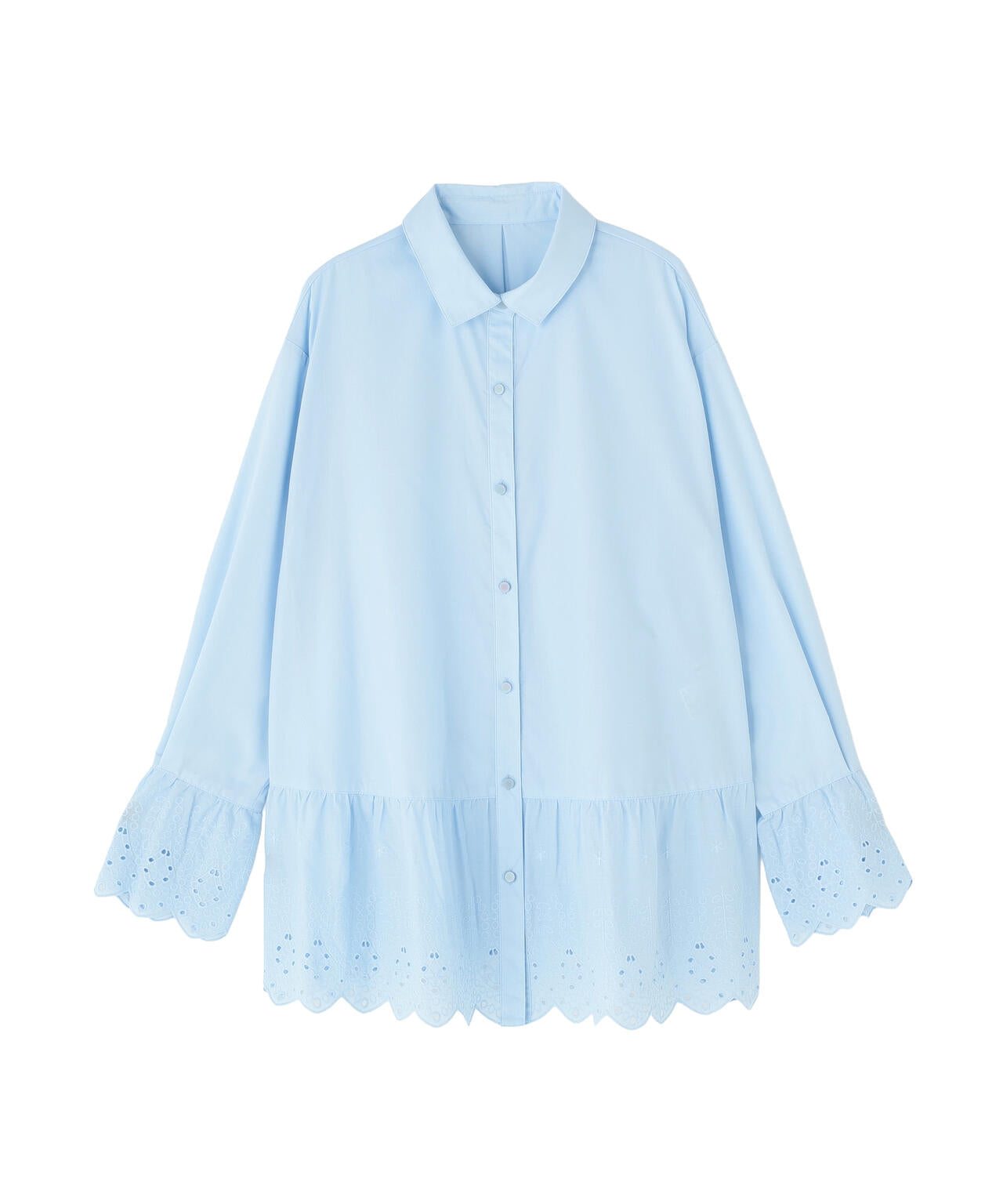 【Oggi5月号掲載】レース切替オーバーシャツ