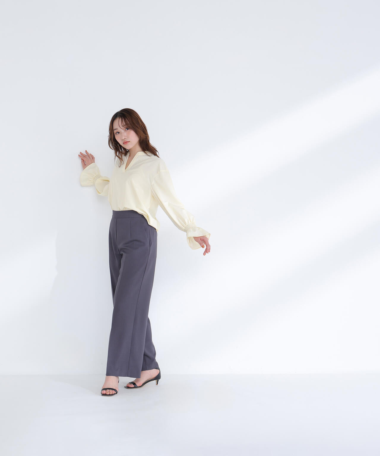 【Oggi.jp掲載】バンドカラースキッパーブラウス