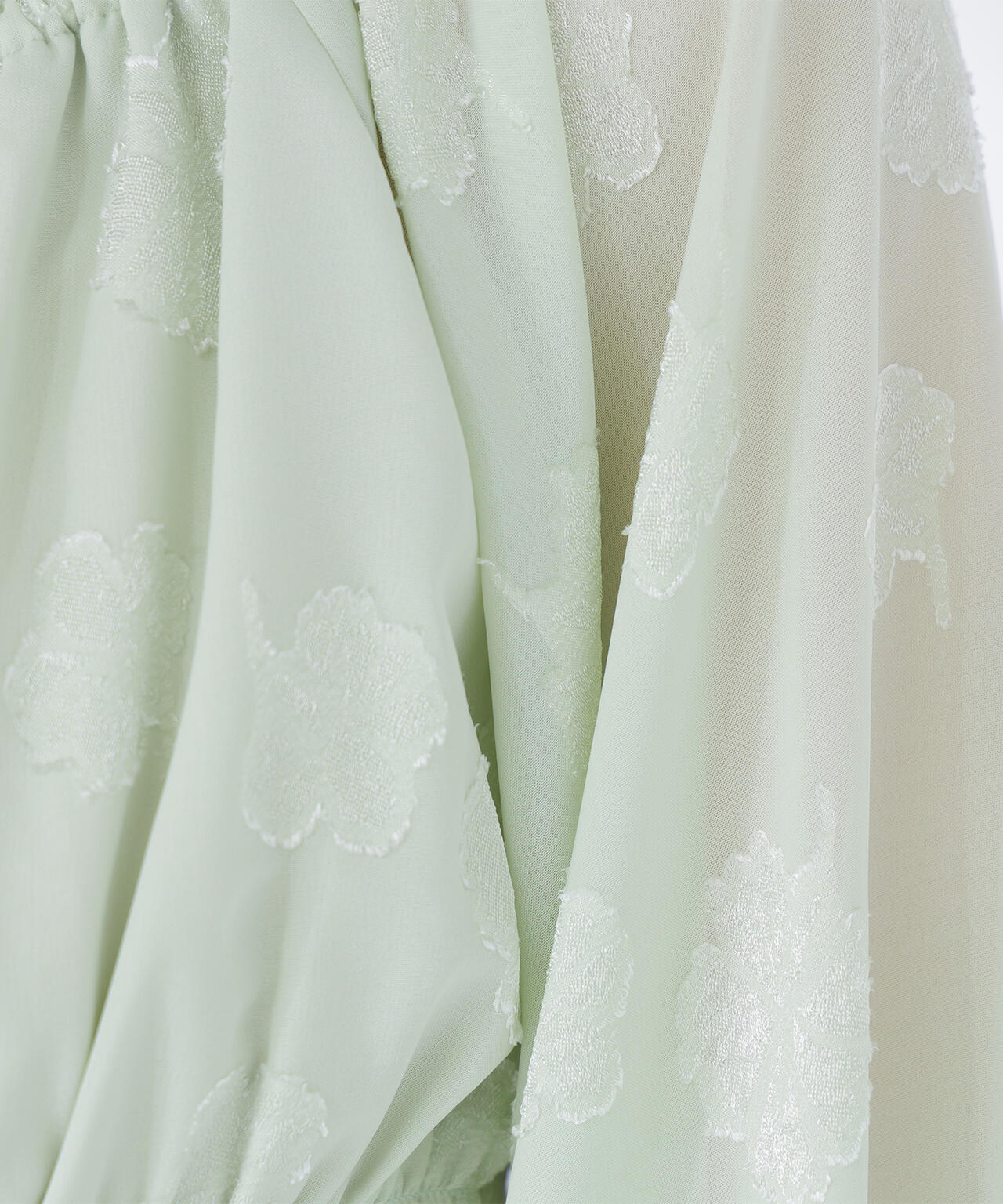 フラワージャガードブラウス