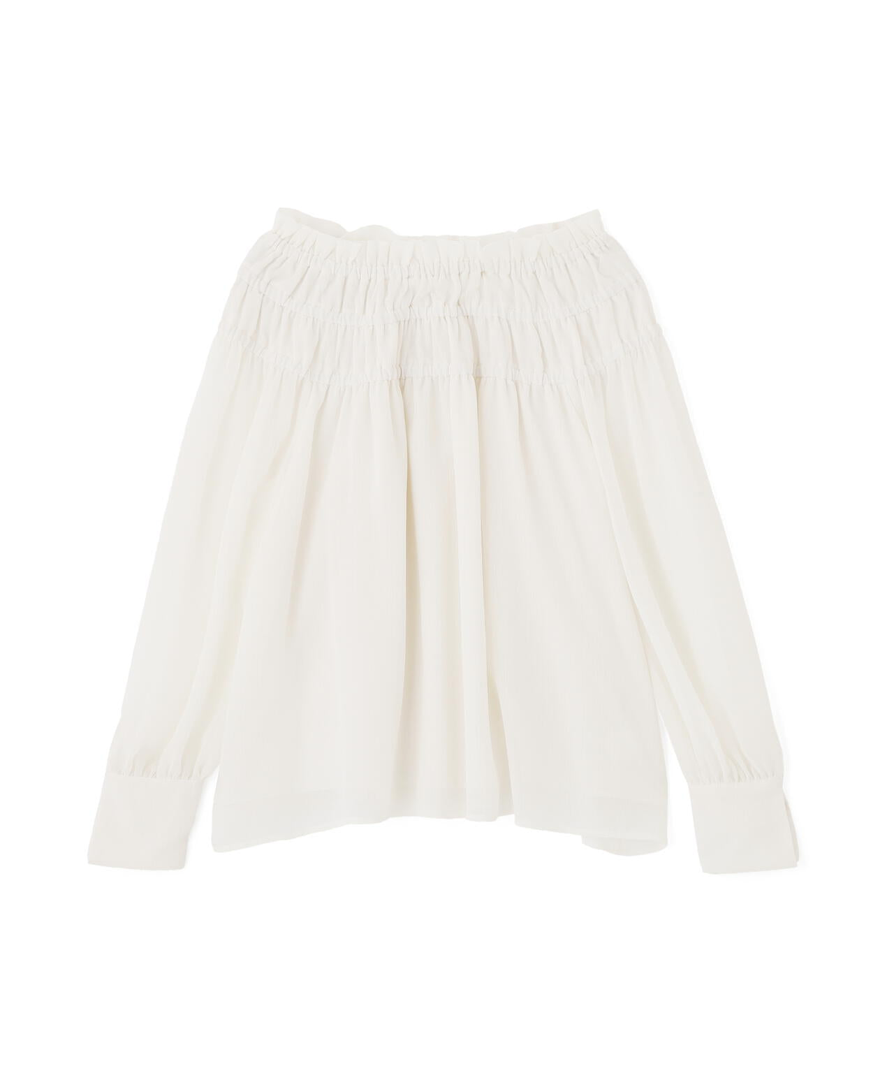 シャーリングショルダーブラウス