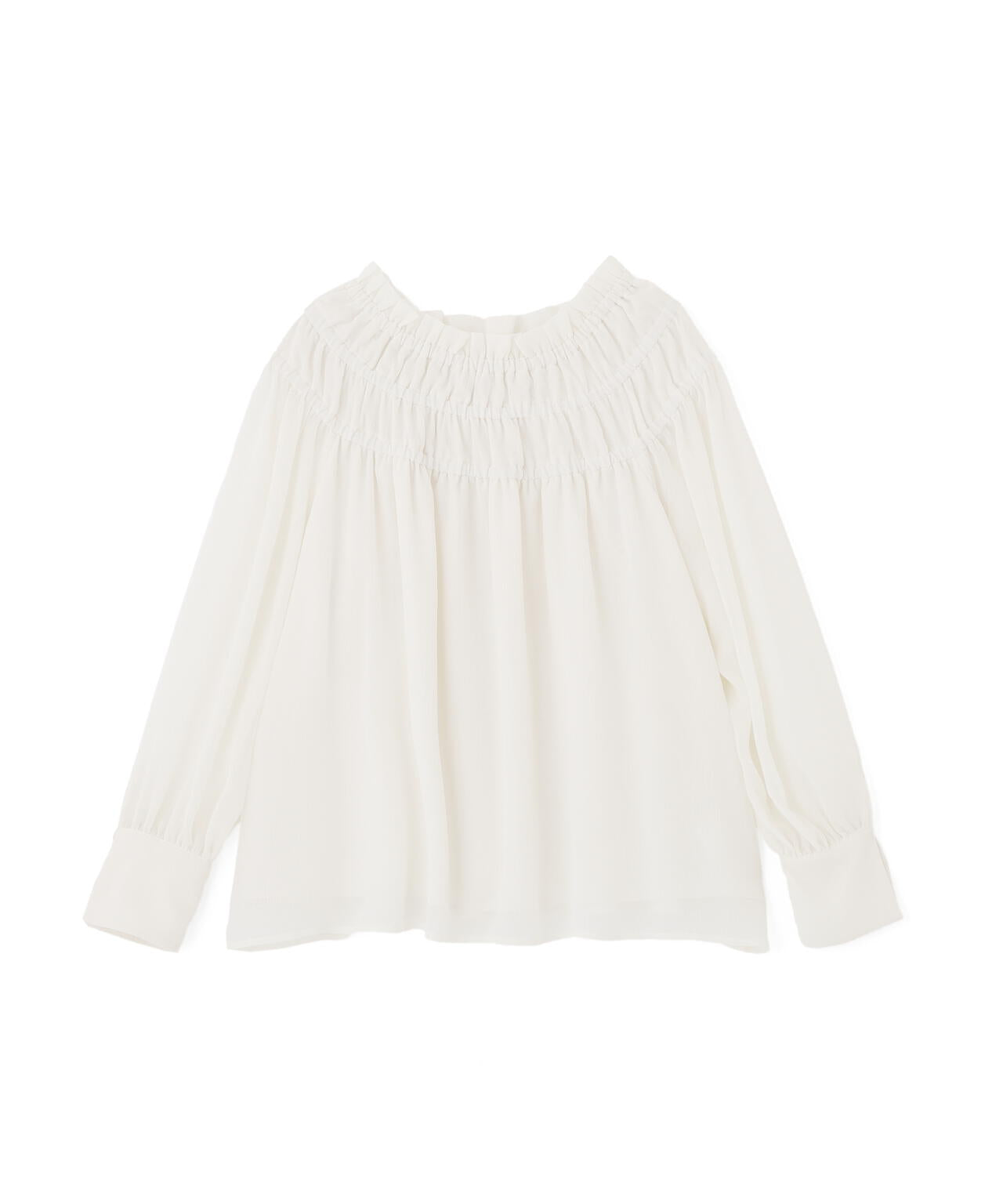 シャーリングショルダーブラウス