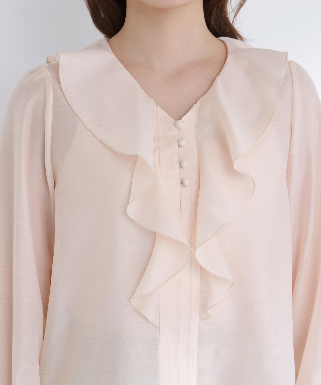 フロントフリルブラウス