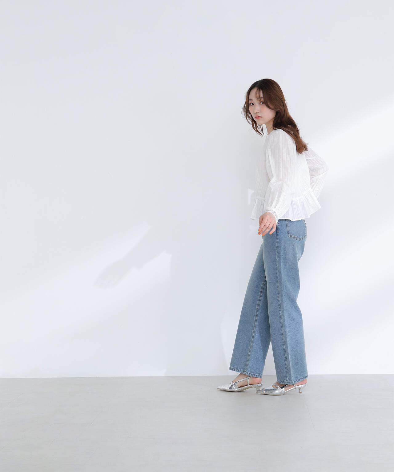 レースカフスブラウス