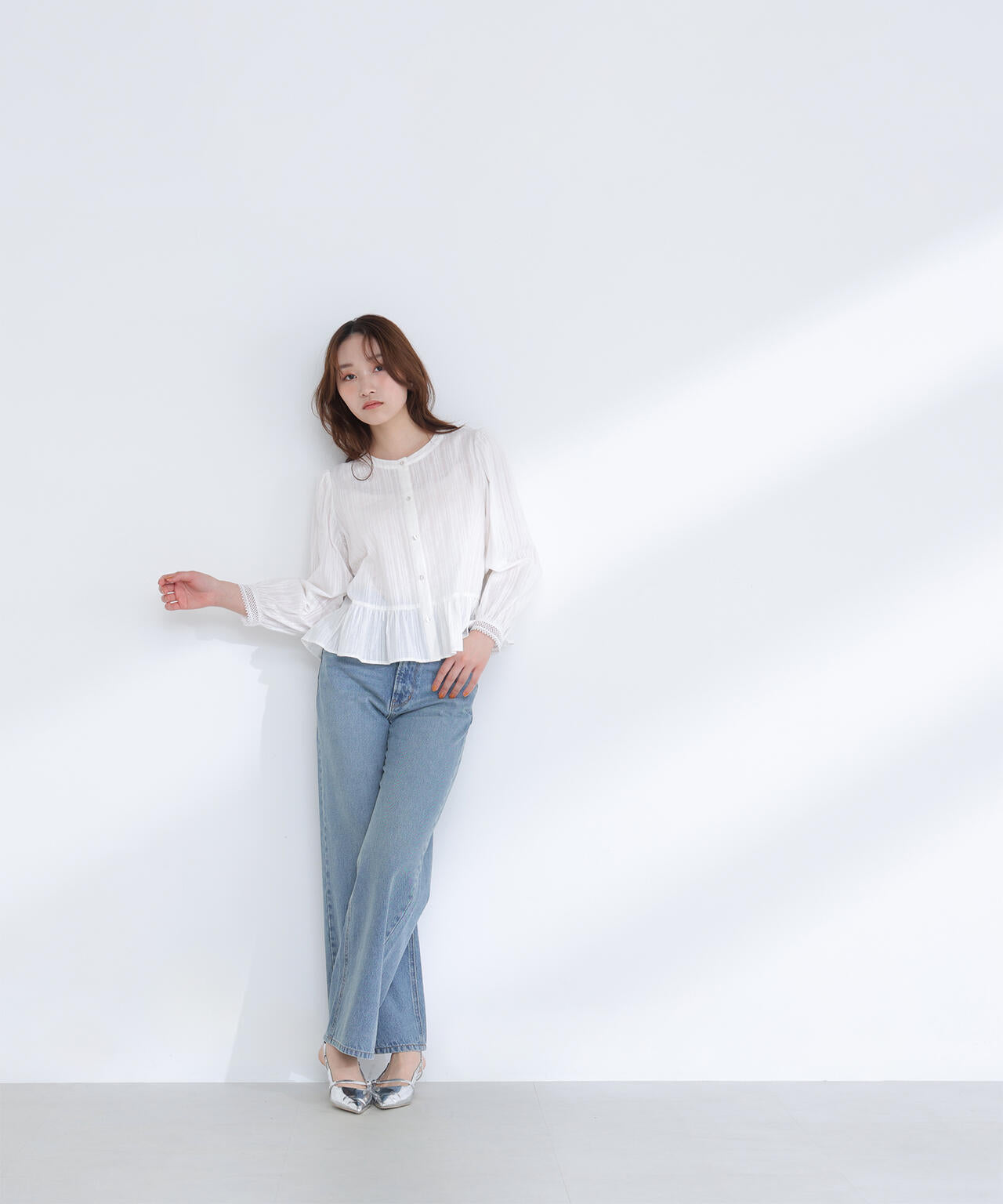 レースカフスブラウス