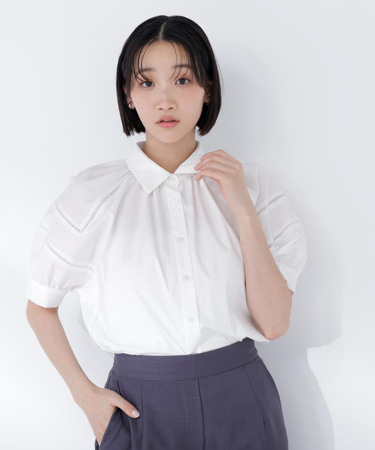 身長165 B:80 W:59 / H:85 / S:23.5 着用サイズ:FR