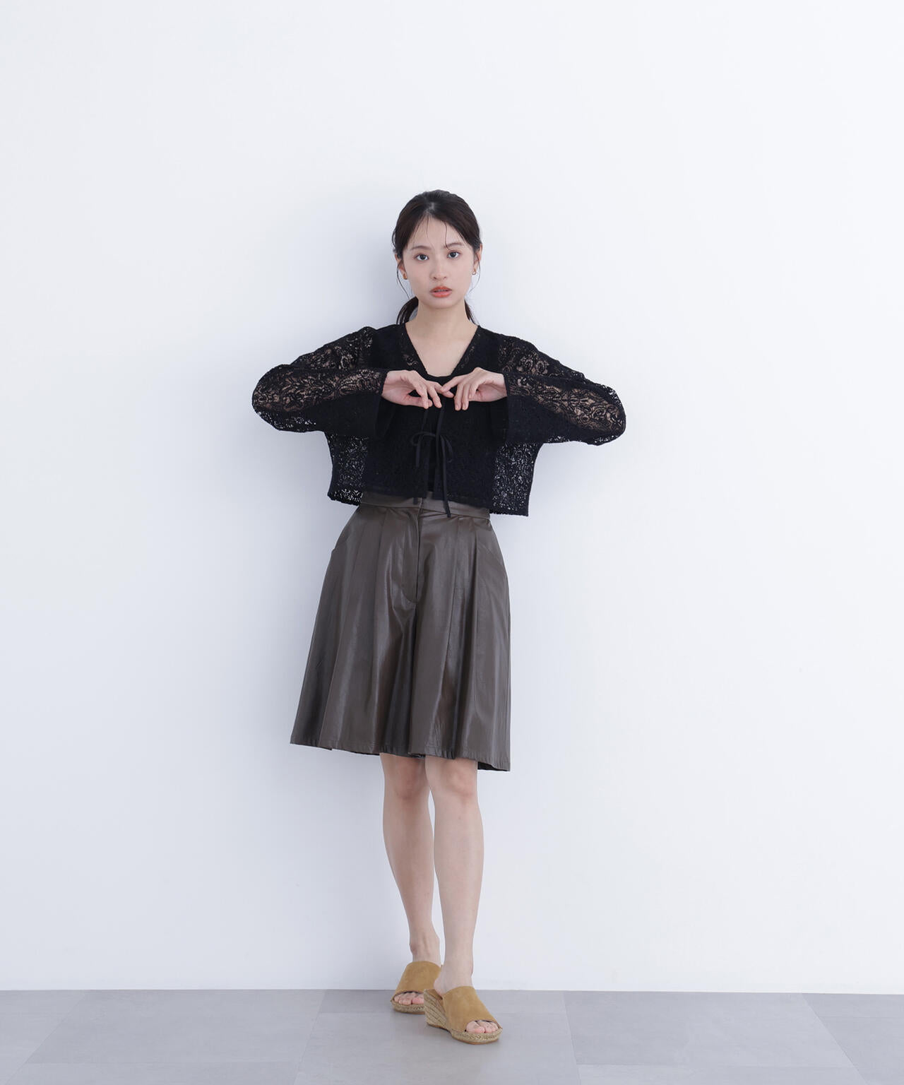 レース羽織ブラウス