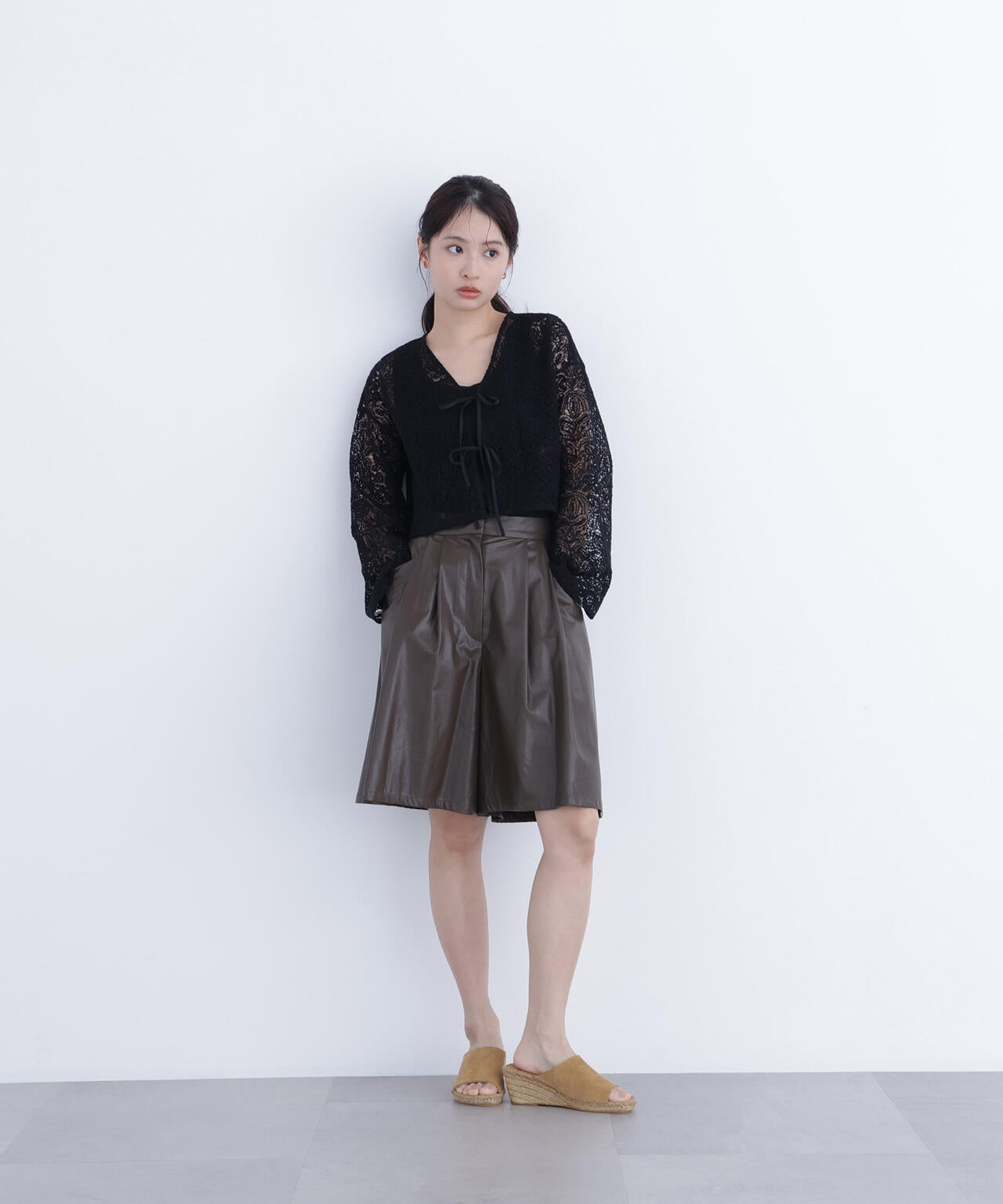 レース羽織ブラウス