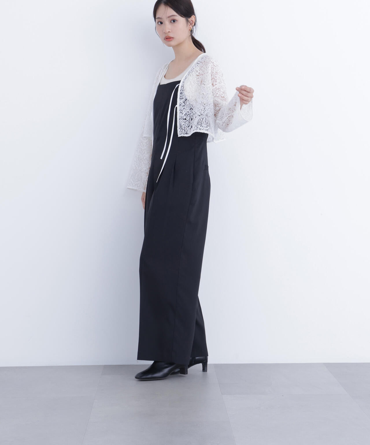 レース羽織ブラウス