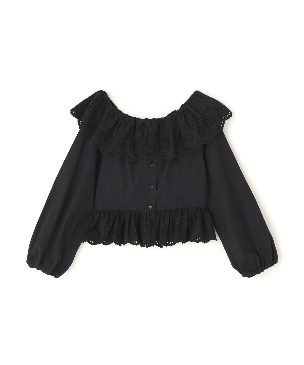 エンブロイダリーフリルブラウス
