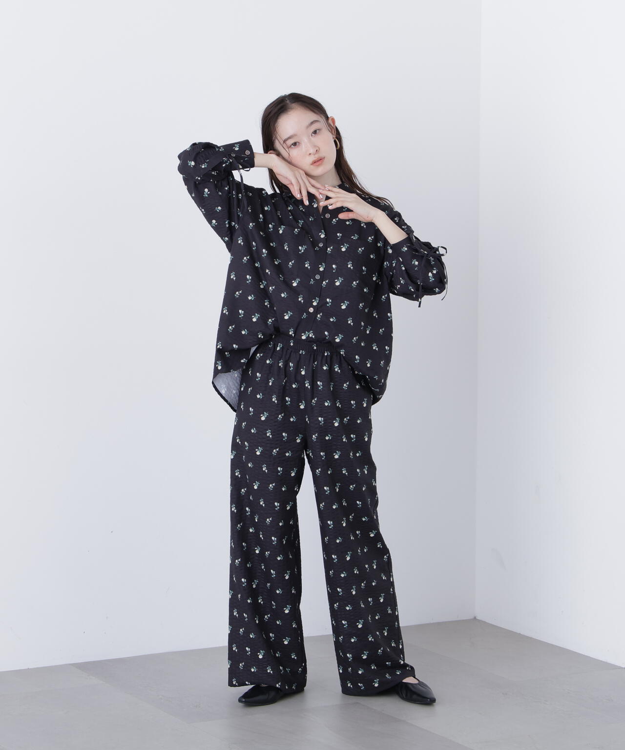 フラワープリント SETUP シャツ