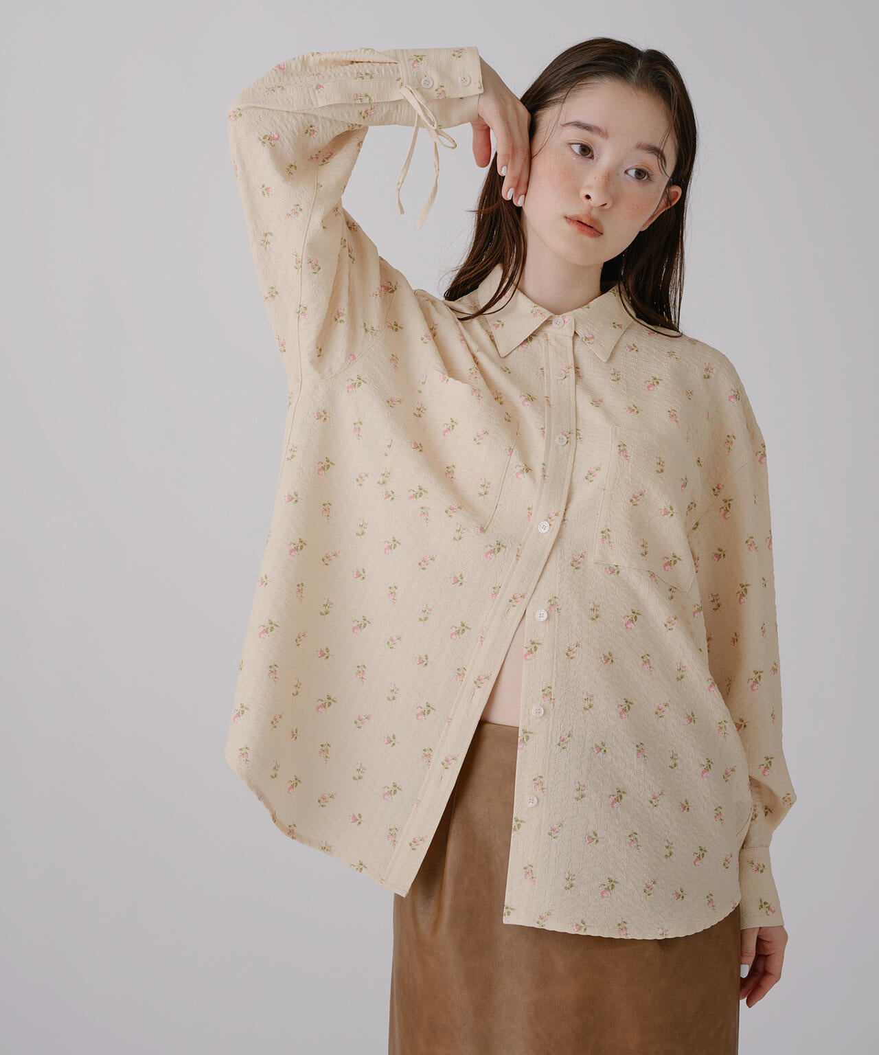 フラワープリント SETUP シャツ