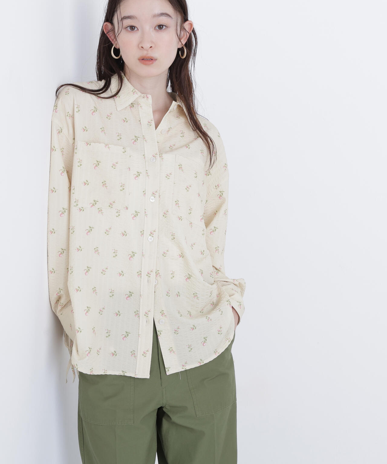 フラワープリント SETUP シャツ
