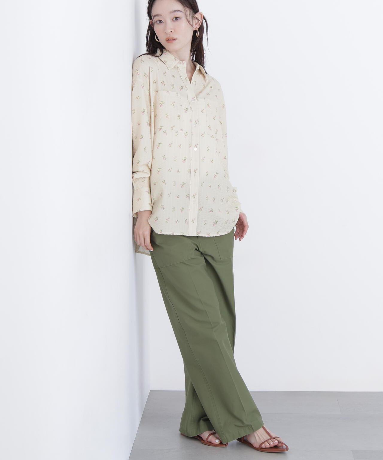 フラワープリント SETUP シャツ