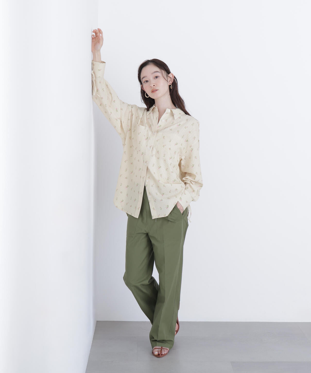 フラワープリント SETUP シャツ