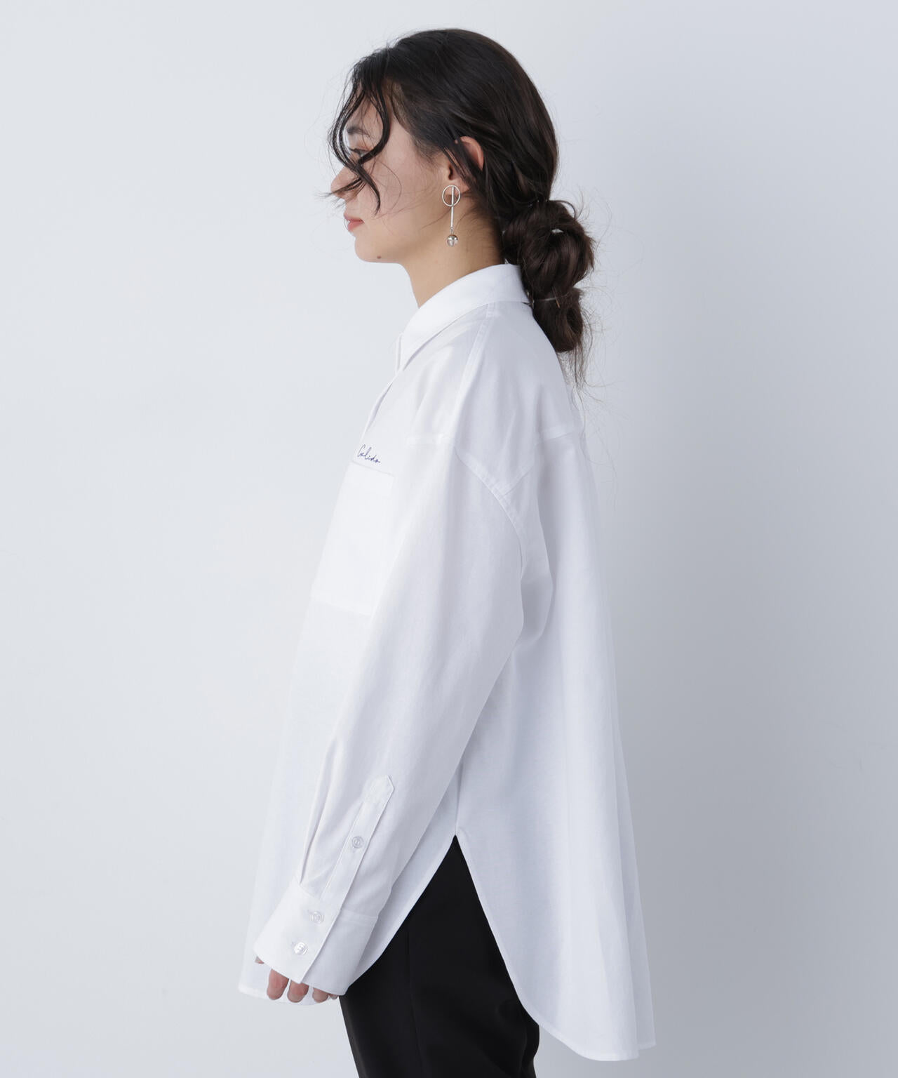 刺繍オックスフォードシャツ