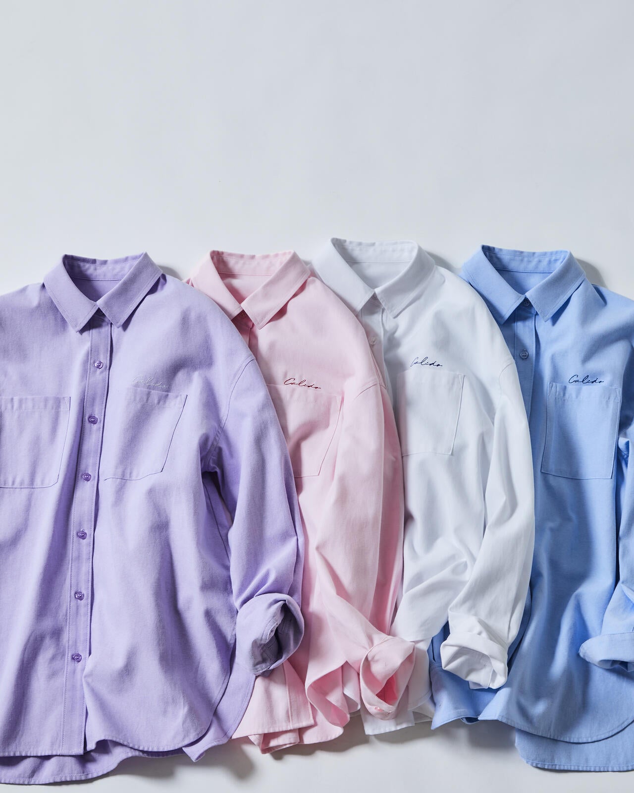 刺繍オックスフォードシャツ