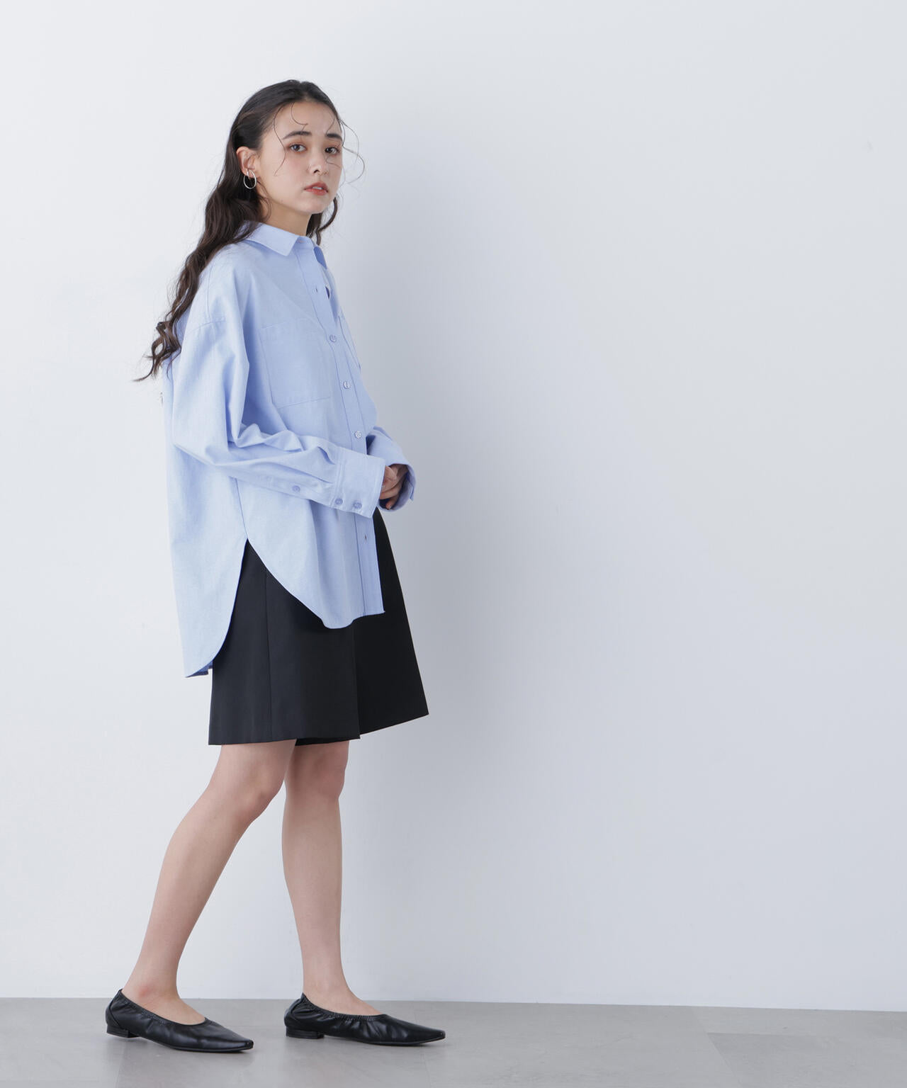 刺繍オックスフォードシャツ