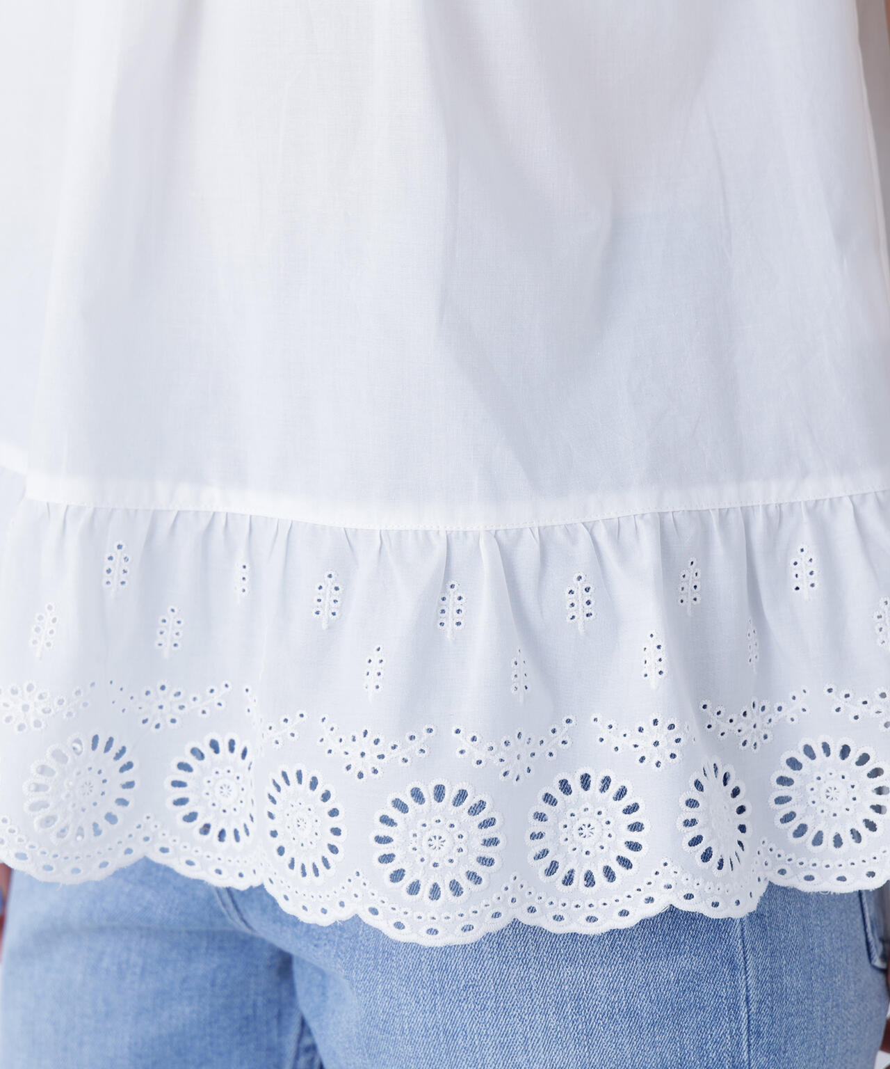 【N】コットン刺繍ブラウス