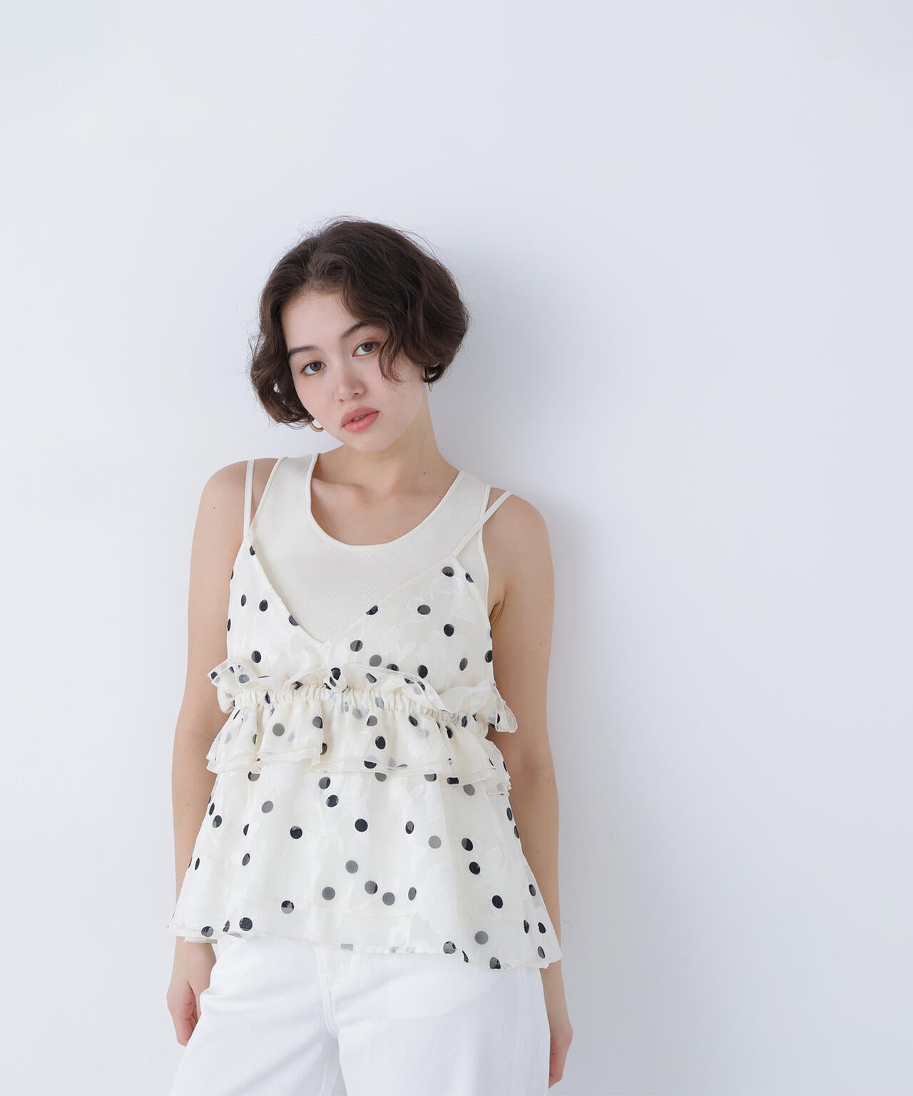 【N】ドットキャミビスチェ