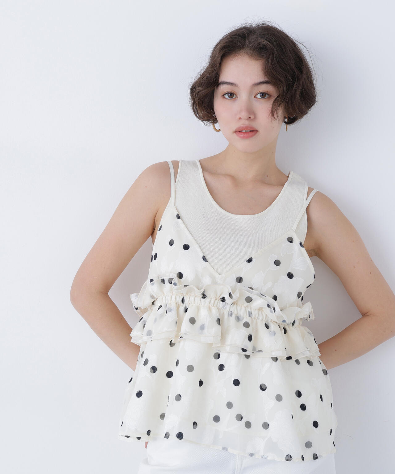 【N】ドットキャミビスチェ