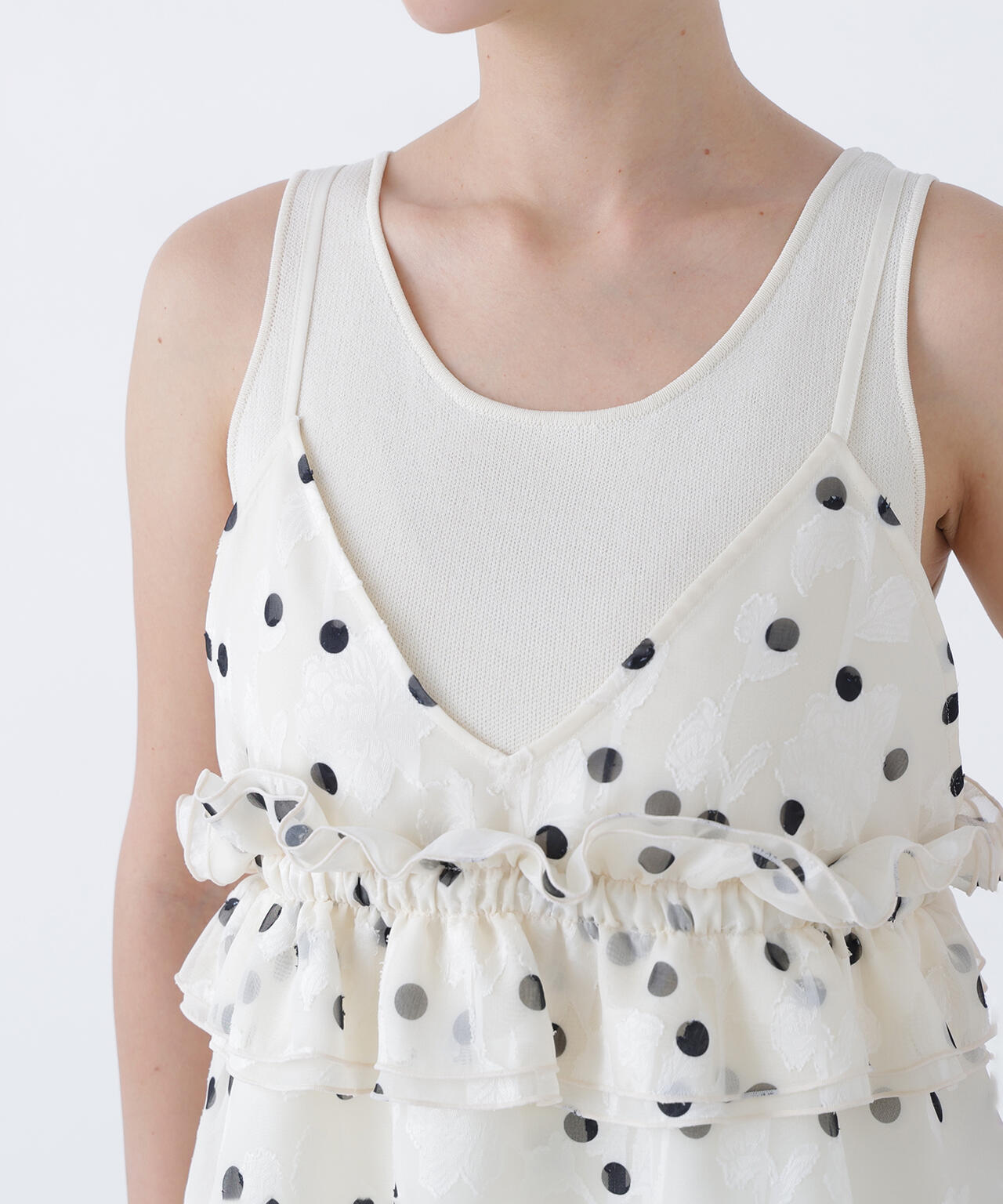 【N】ドットキャミビスチェ